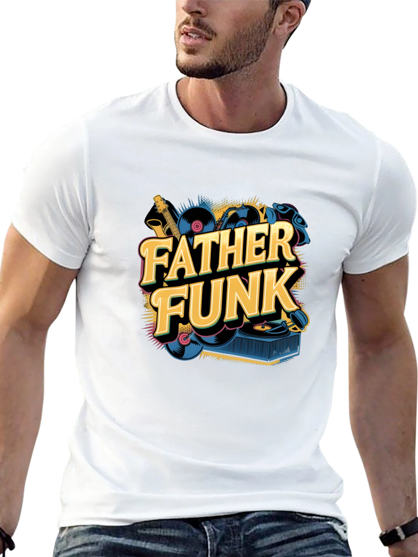 Father Funk Graphic T-Shirt - Retro Music Lover Tee