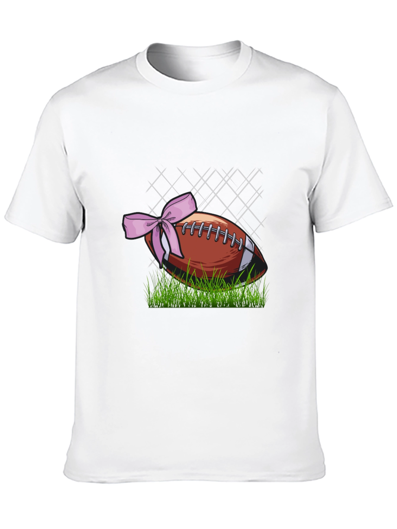 Football with Bow Graphic Tee - Mens