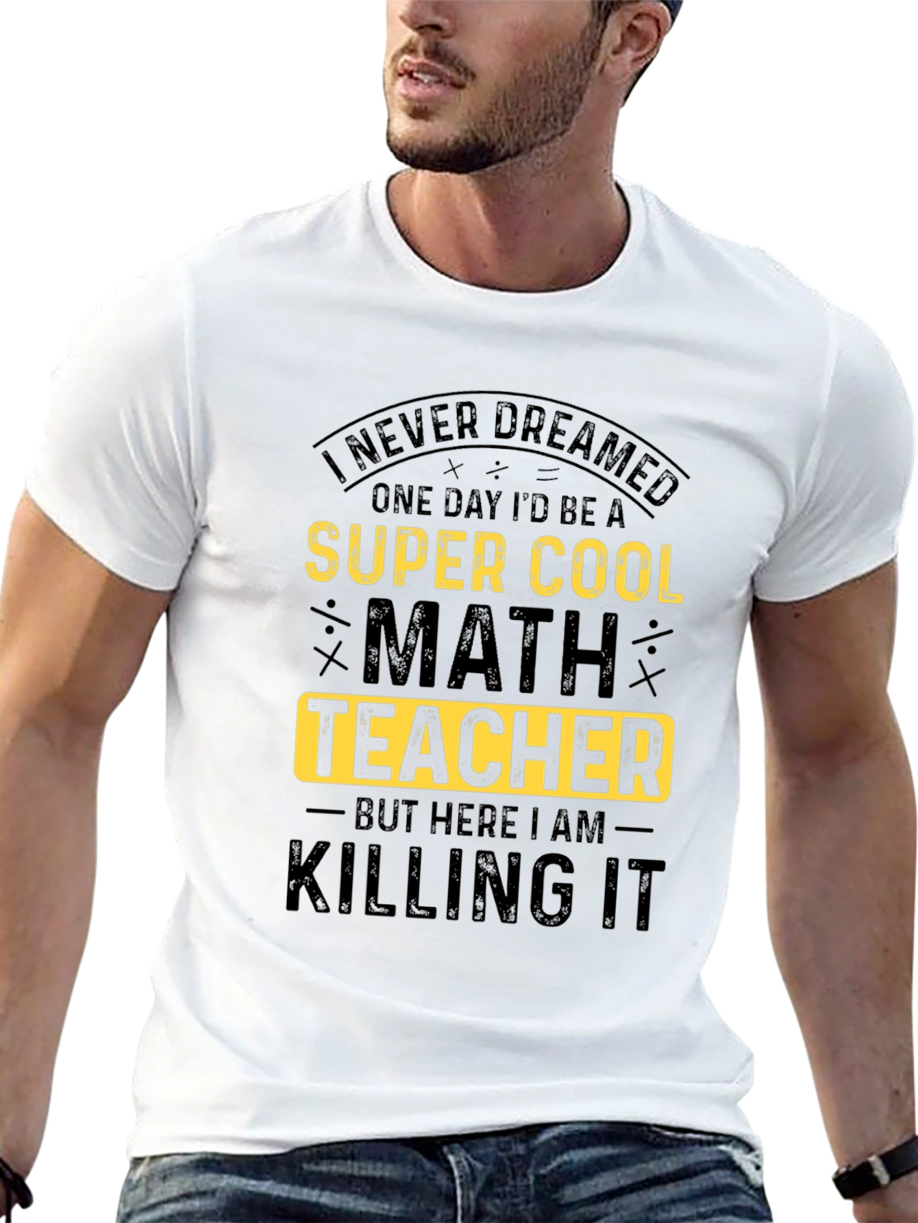 Super Cool Math Teacher Graphic T-Shirt