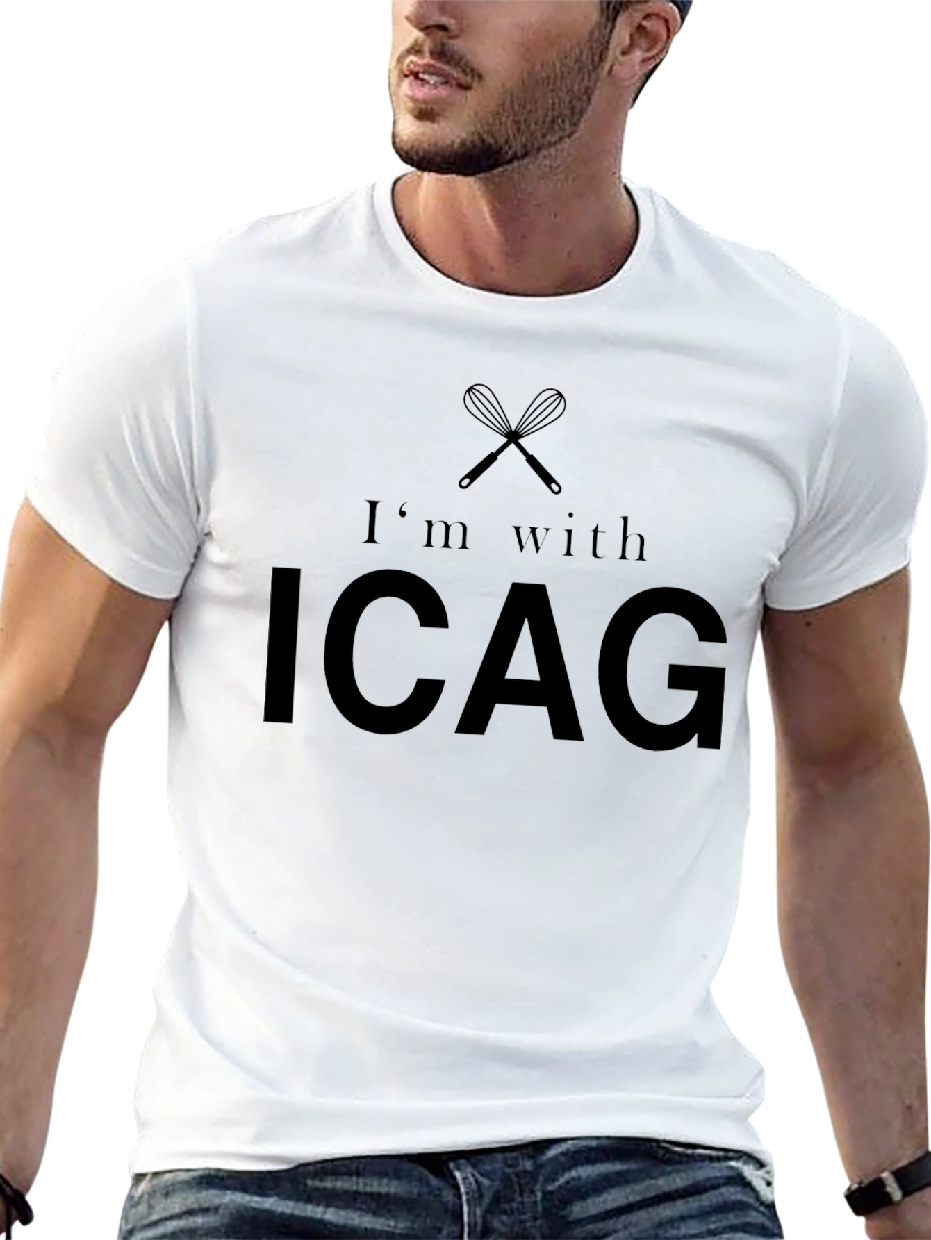 Im With ICAG Black T-Shirt