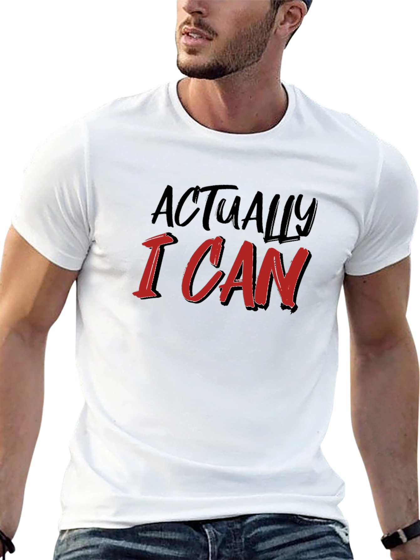 Actually I Can Black T-Shirt