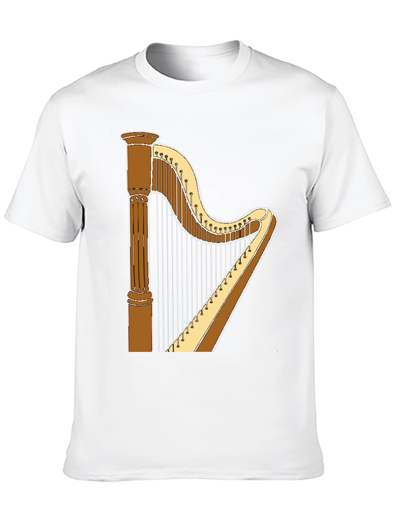 Harp Graphic T-Shirt - Musical Instrument Tee