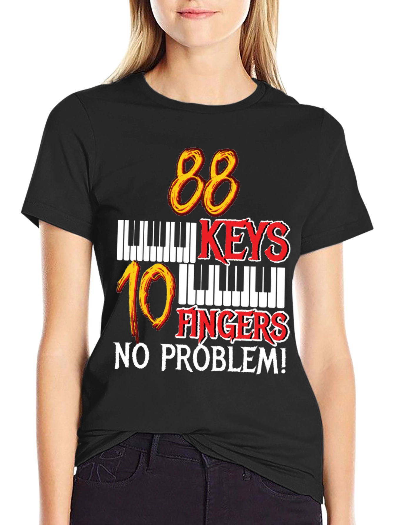 88 Keys 10 Fingers No Problem! Graphic Tee