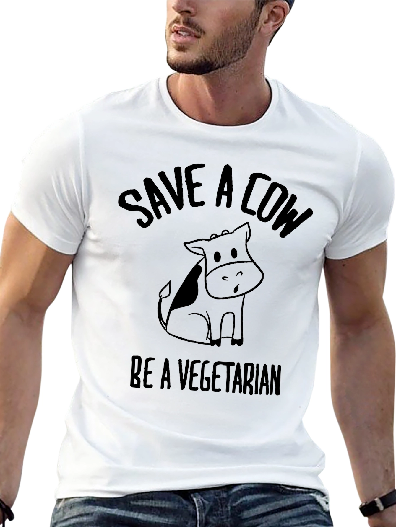 Save a Cow Be a Vegetarian T-Shirt