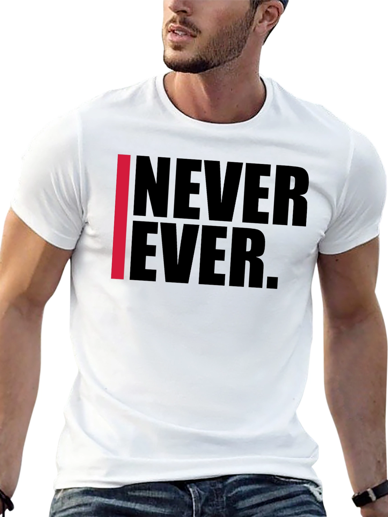 Never Ever Graphic Tee - Black