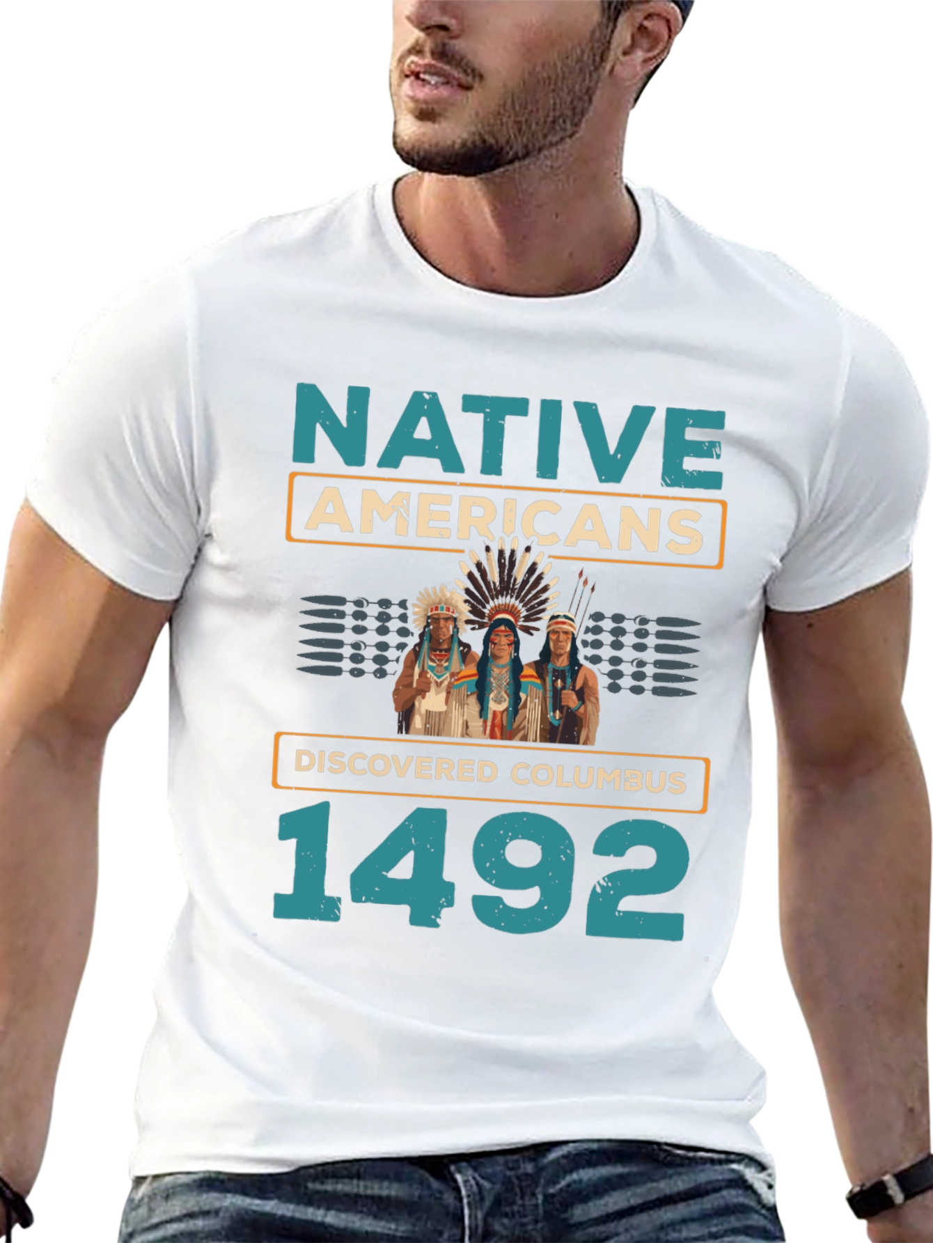 Native Americans Discovered Columbus 1492 T-Shirt