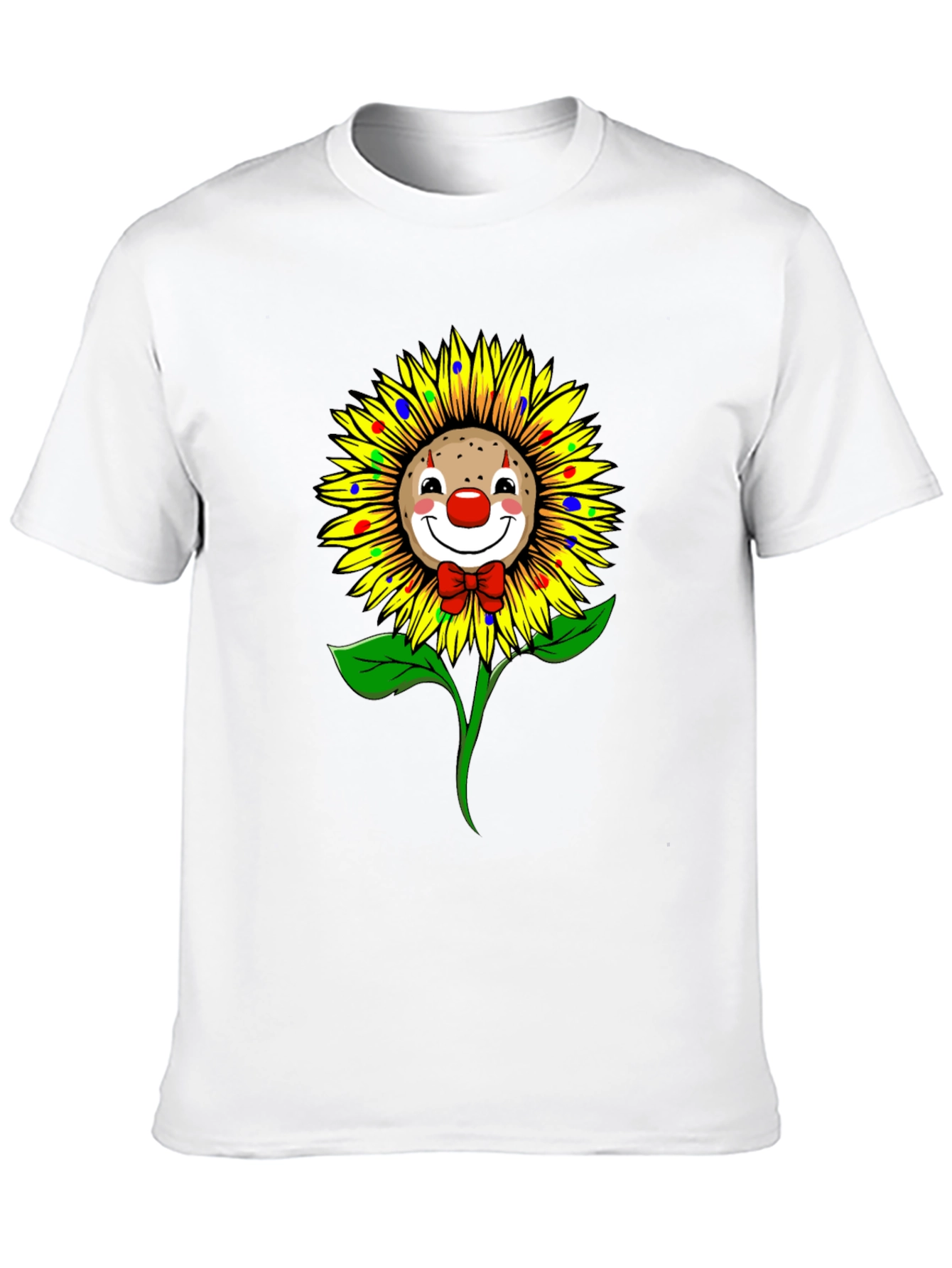 Clown Sunflower Graphic T-Shirt