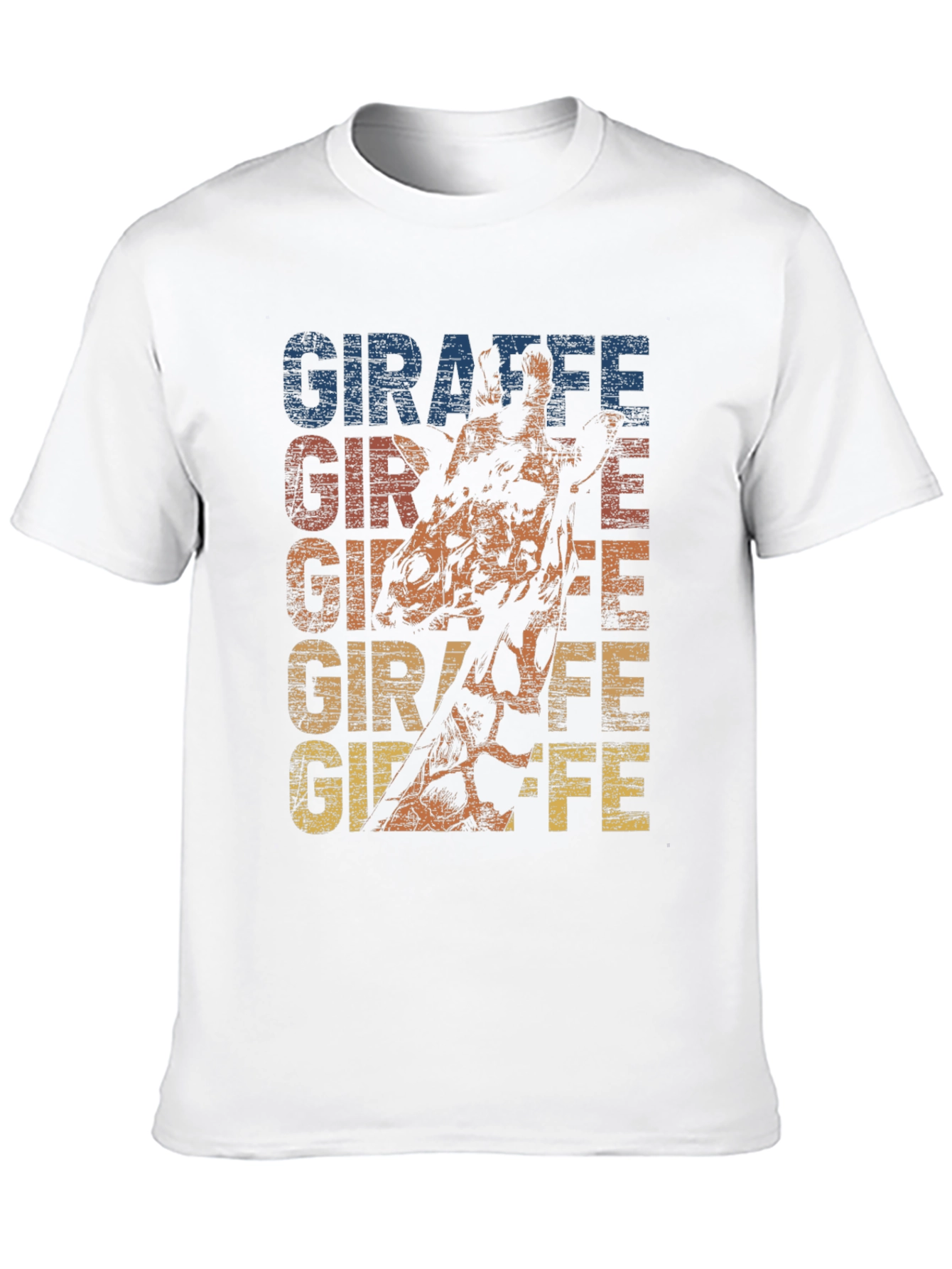 Giraffe Graphic Print Crew Neck T-Shirt