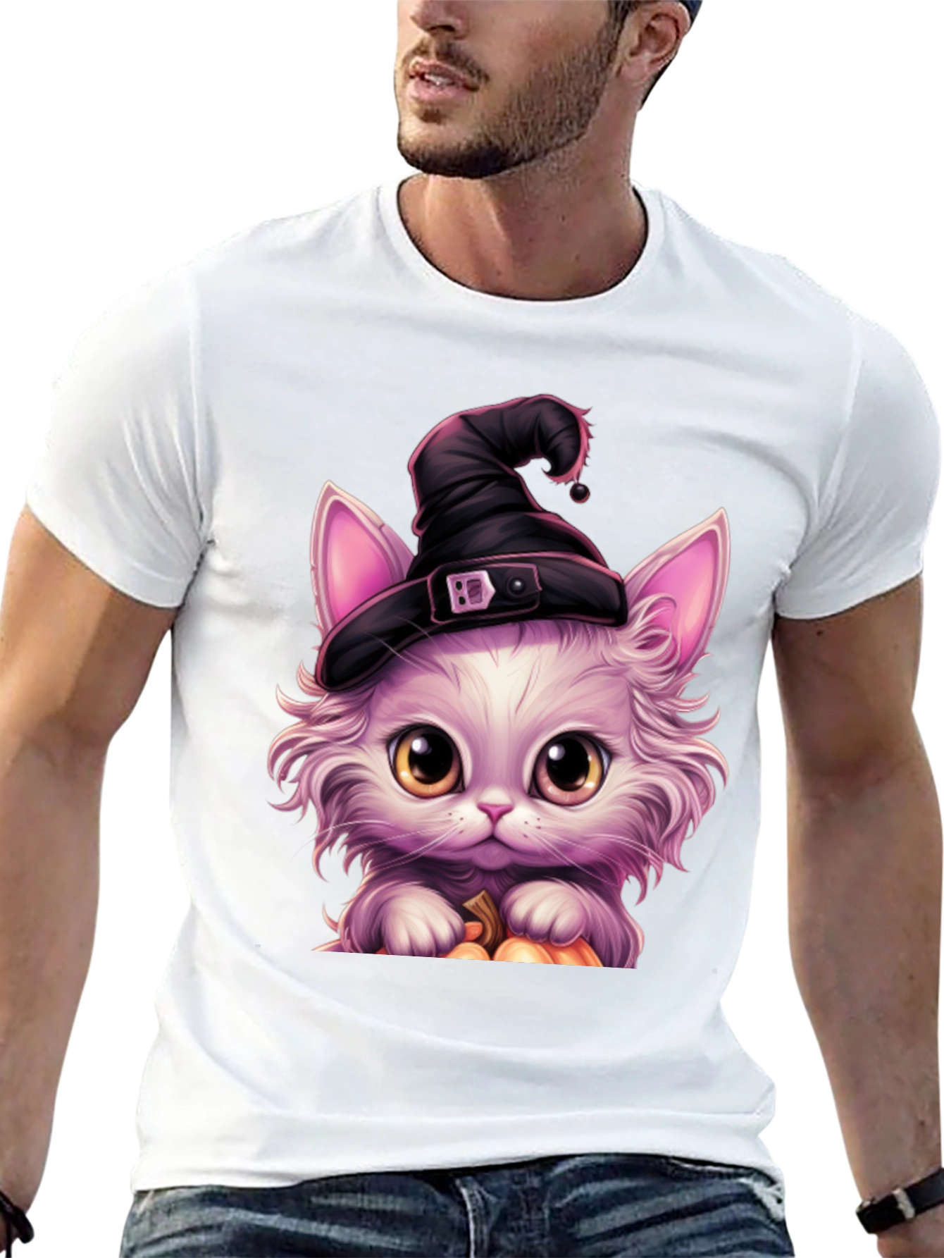 Halloween Cat Witch T-Shirt - Spooky Season