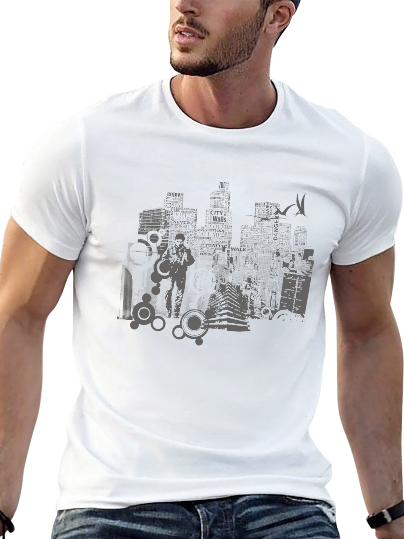 Urban Graphic T-Shirt - Cityscape Design