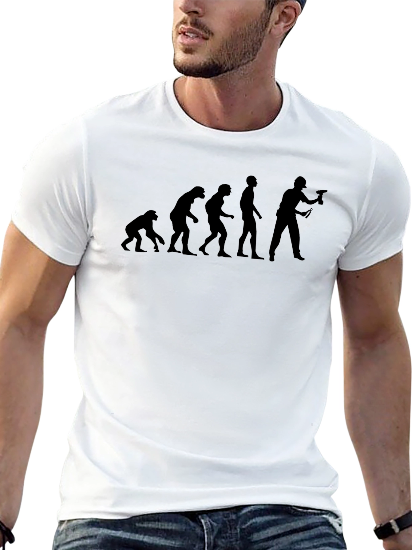 Evolution of Man T-Shirt - Black Graphic Tee