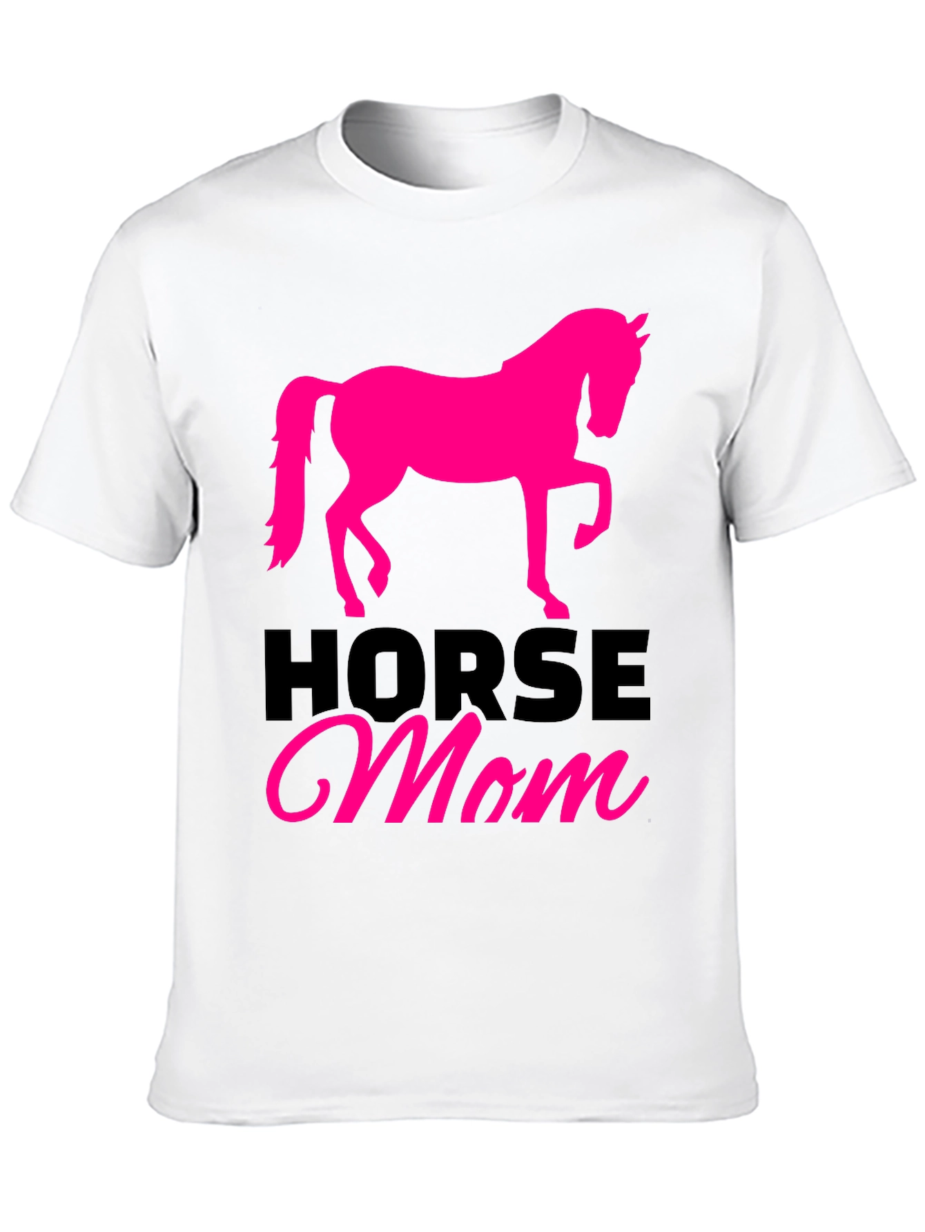 Horse Mom Graphic Tee - Black