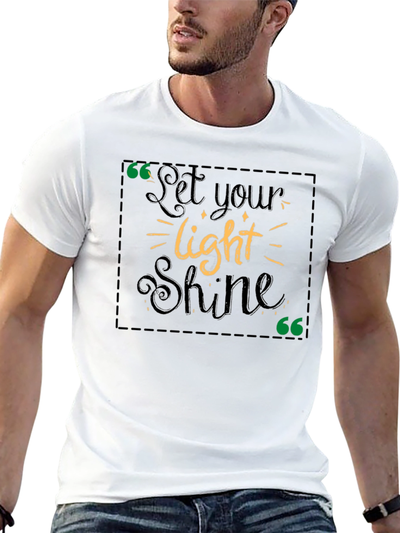 Let Your Light Shine Graphic Tee - Black
