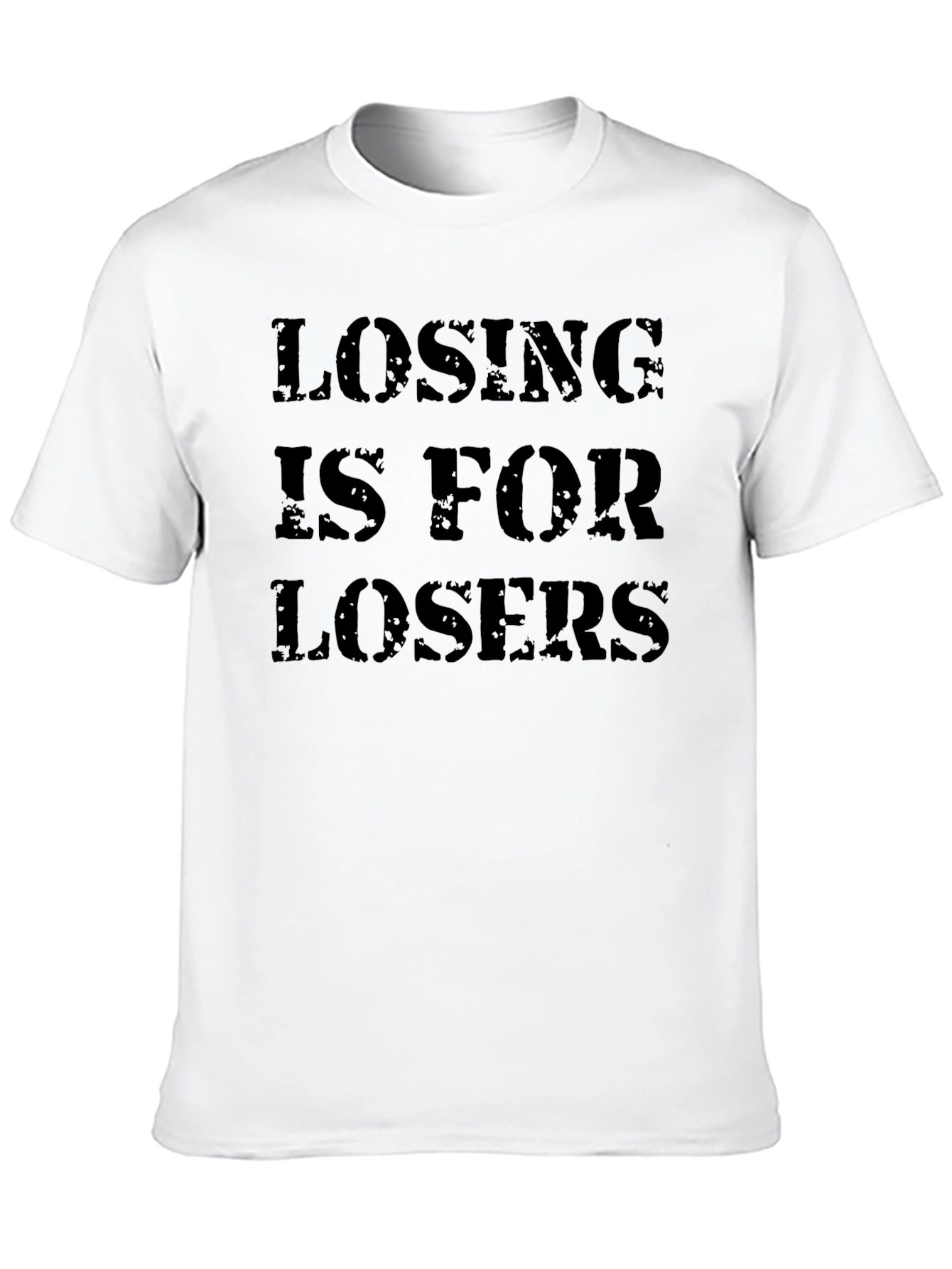 Losing Is For Losers Mens Black T-Shirt