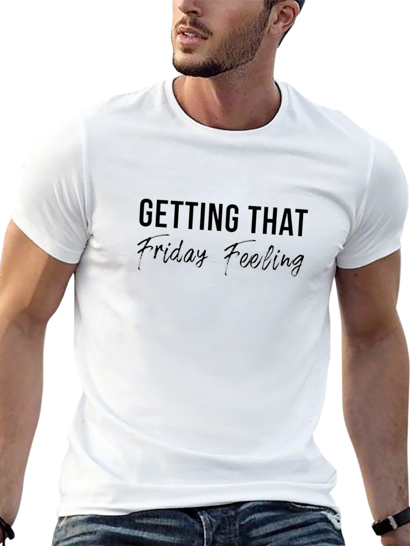 Friday Feeling Black Graphic Tee