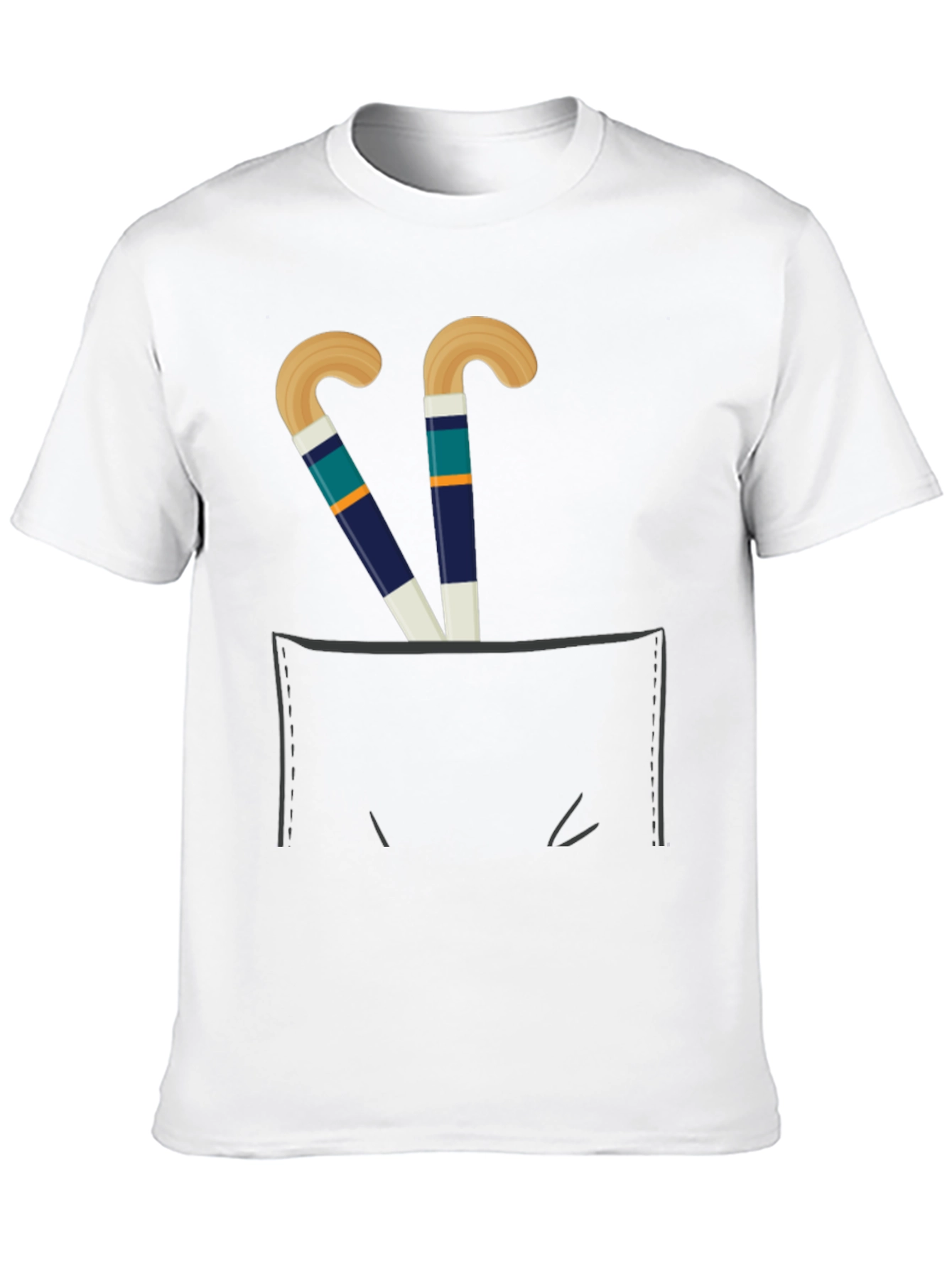 Hockey Sticks Pocket T-Shirt - Sports Fan Tee
