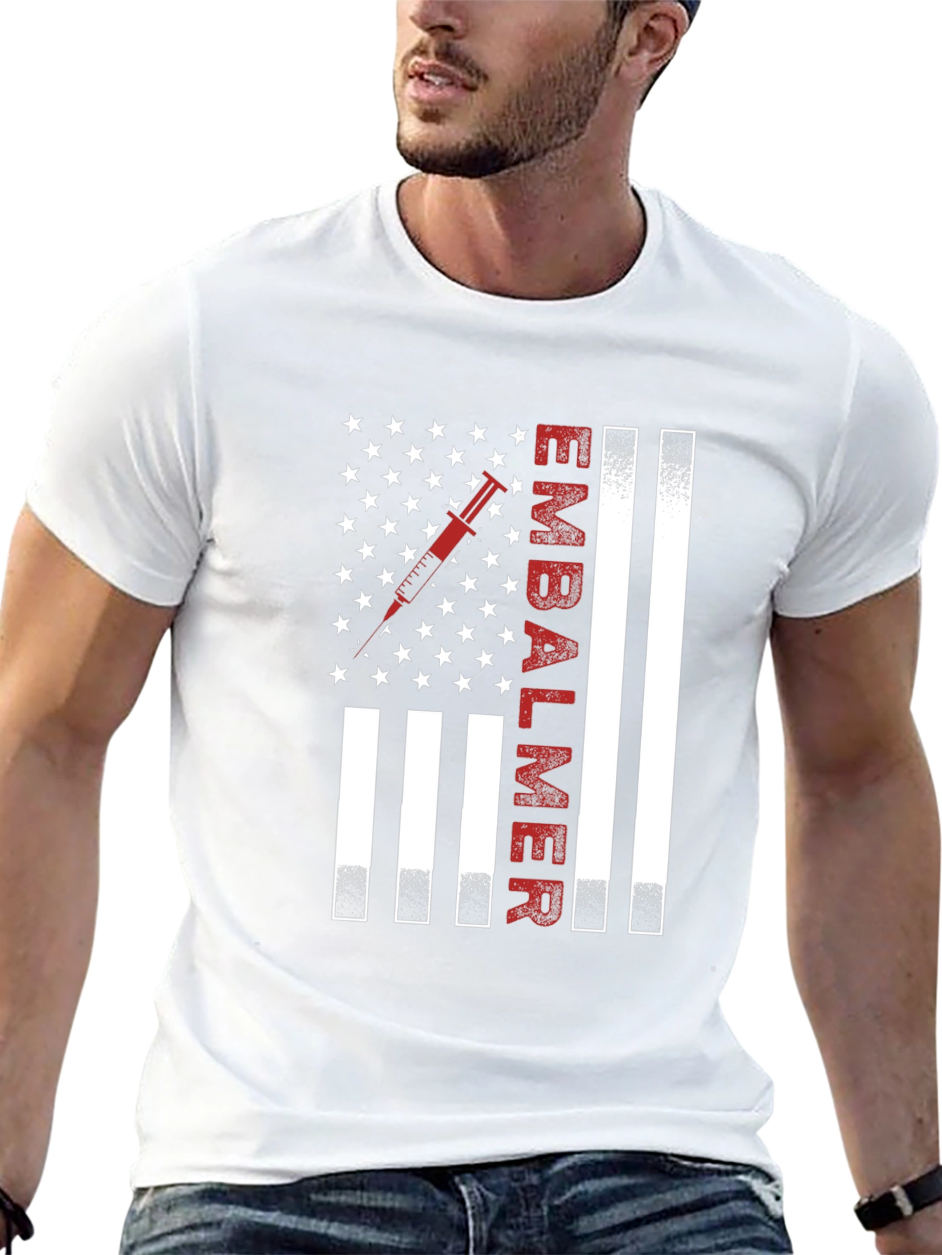 Embalmer American Flag Graphic Tee