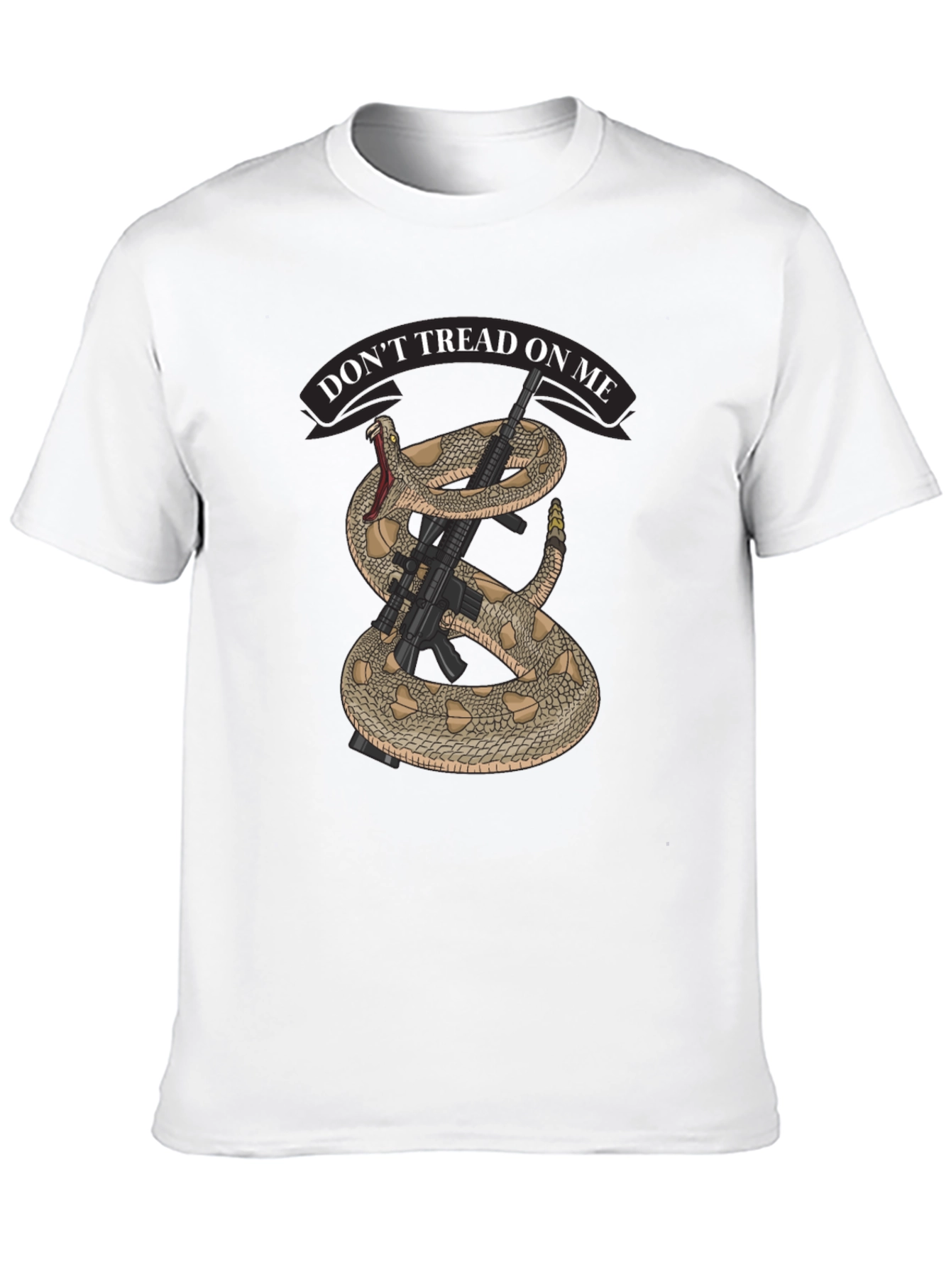 Dont Tread on Me Snake & Rifle Graphic T-Shirt