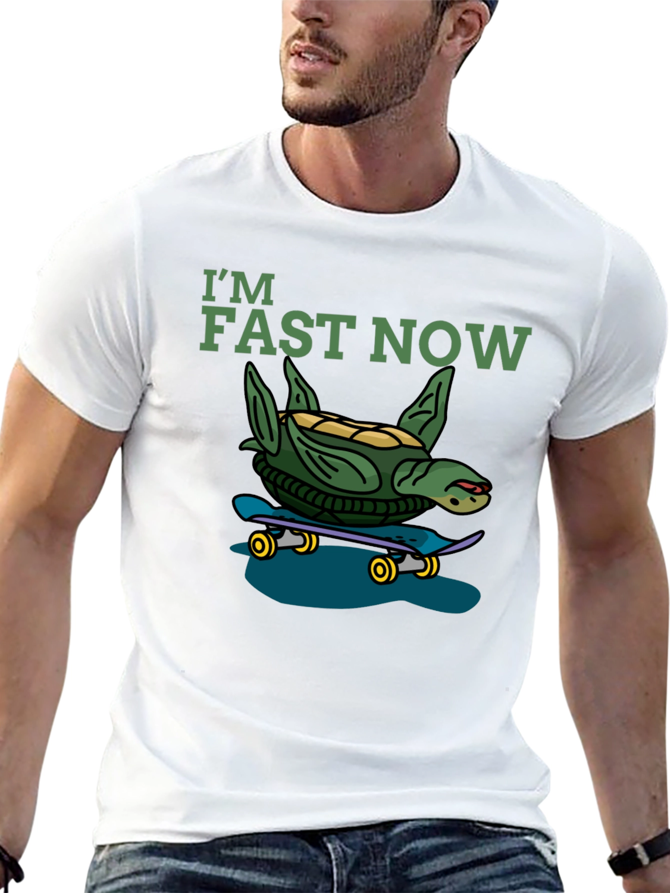 Im Fast Now Turtle Skateboard T-Shirt