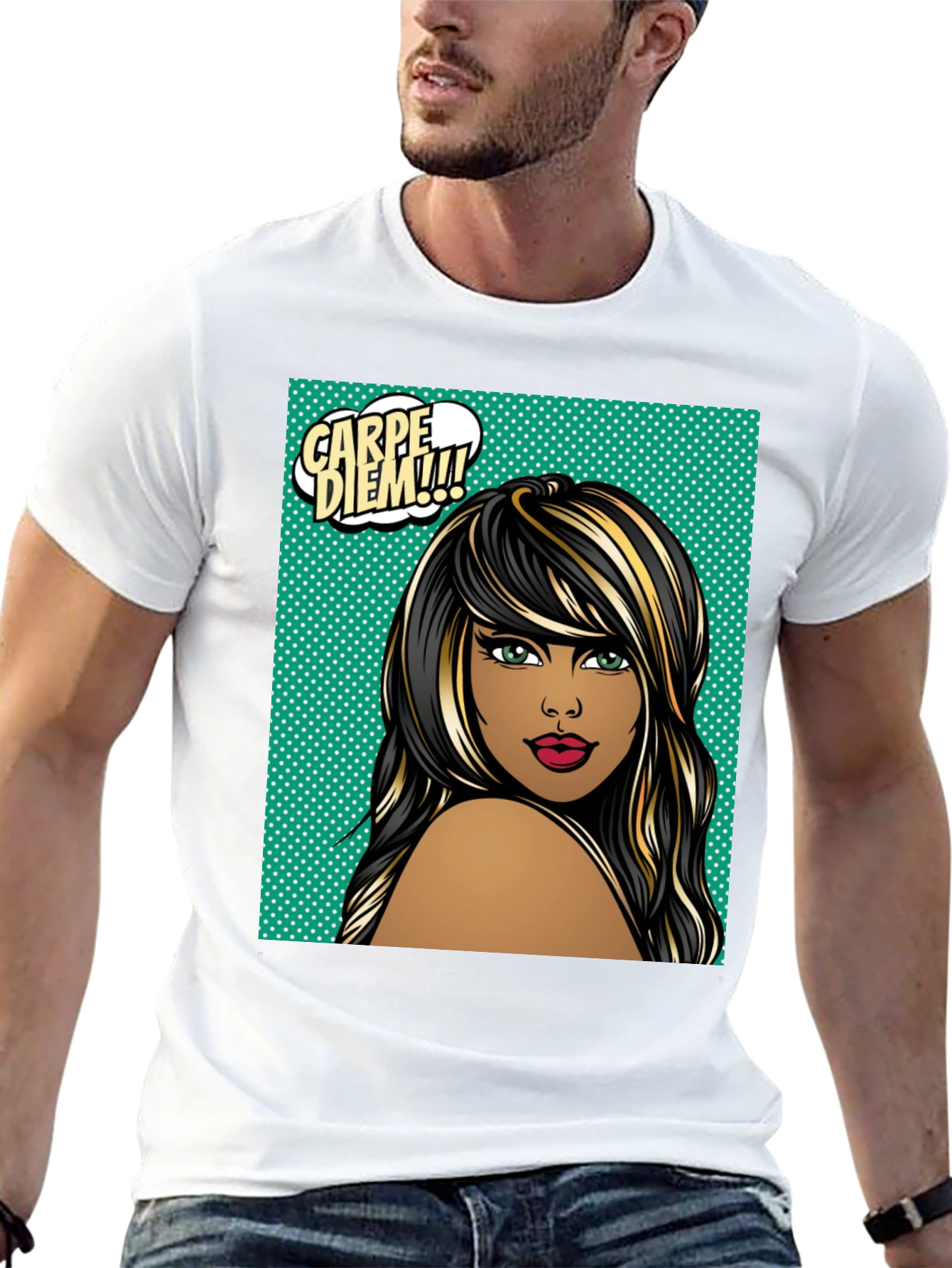 Carpe Diem Woman Graphic Tee - Black T-Shirt