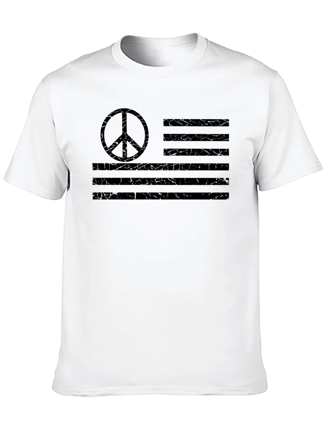 Peace Flag Graphic T-Shirt - Black