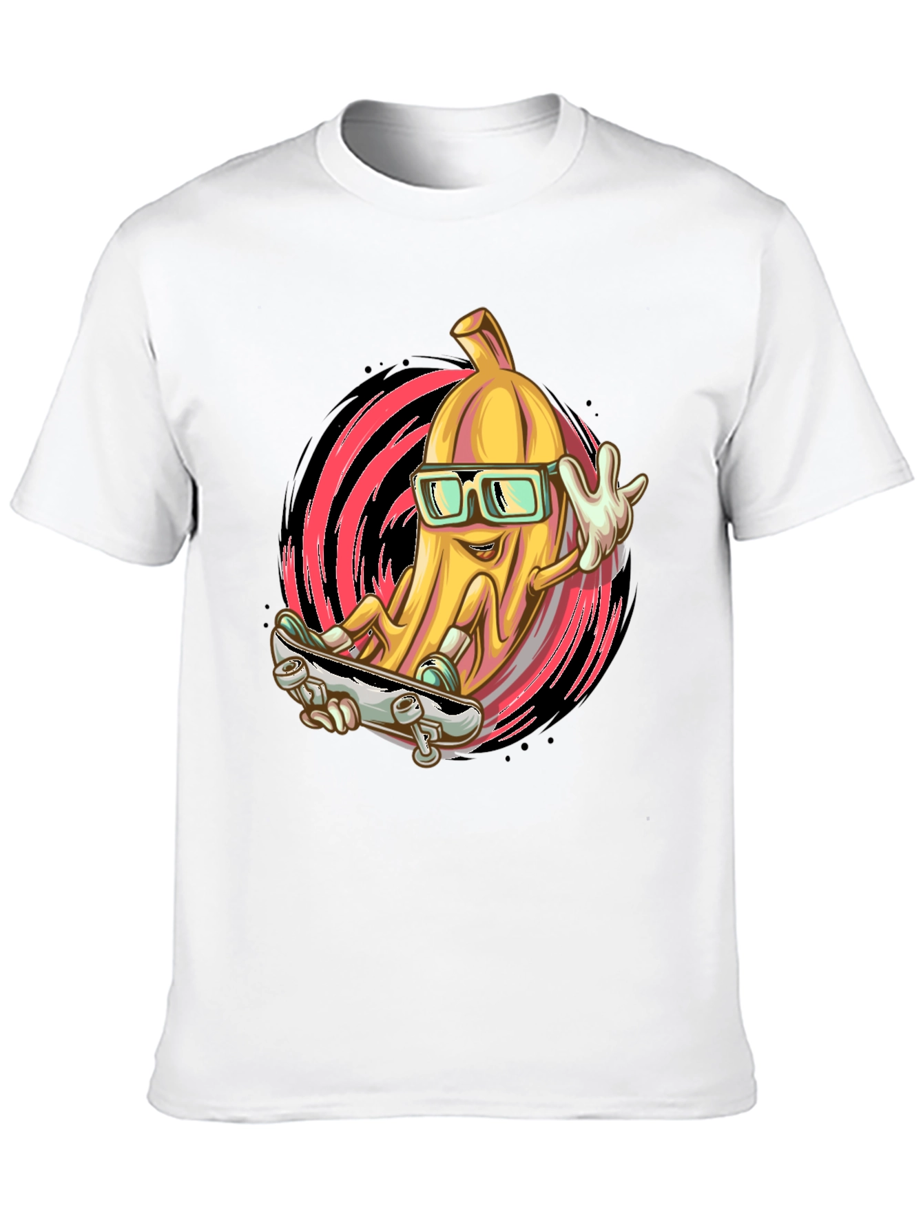 Banana Skateboard T-Shirt - Cool Fruit Design
