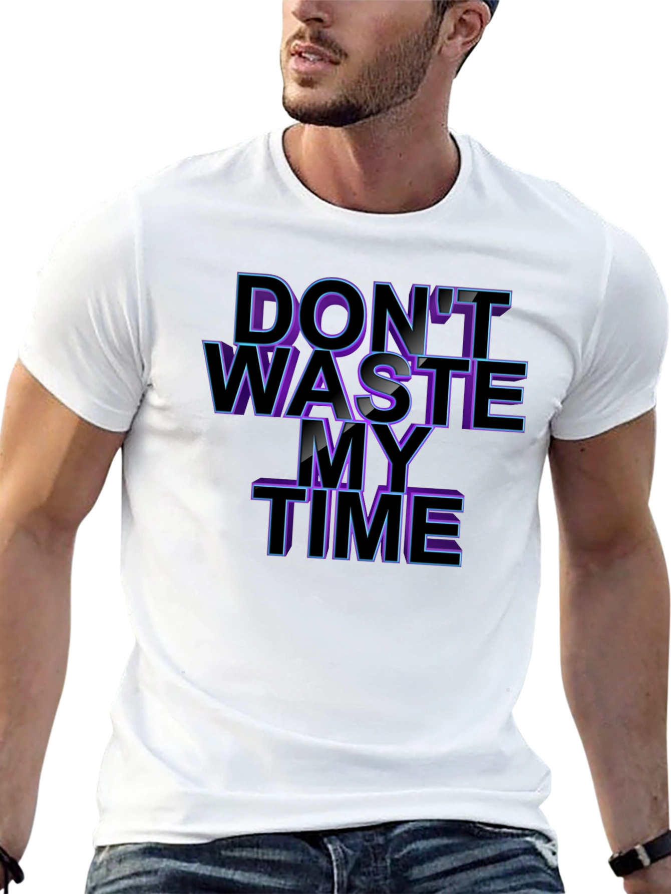 Dont Waste My Time T-Shirt - Black Graphic Tee
