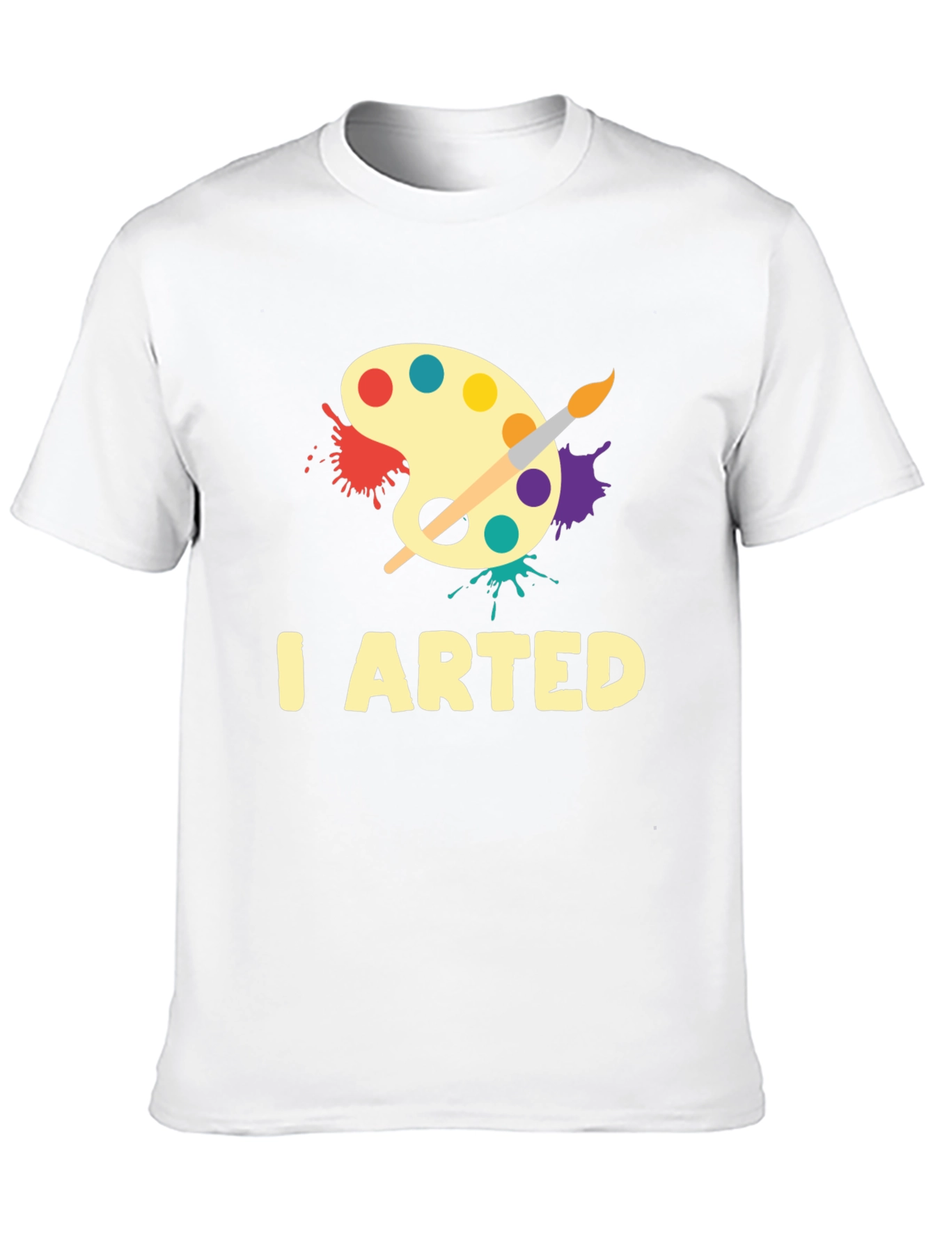 I Arted Black Graphic T-Shirt Artist Palette Tee