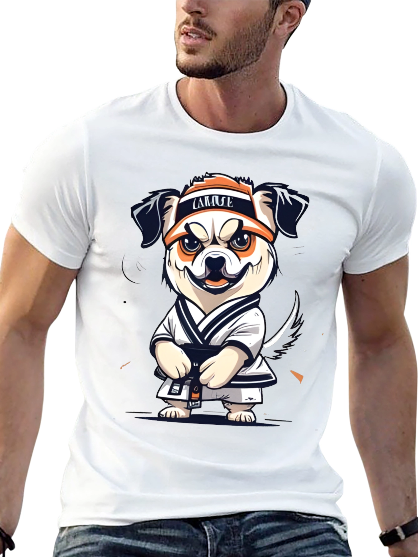 Karate Dog Graphic T-Shirt