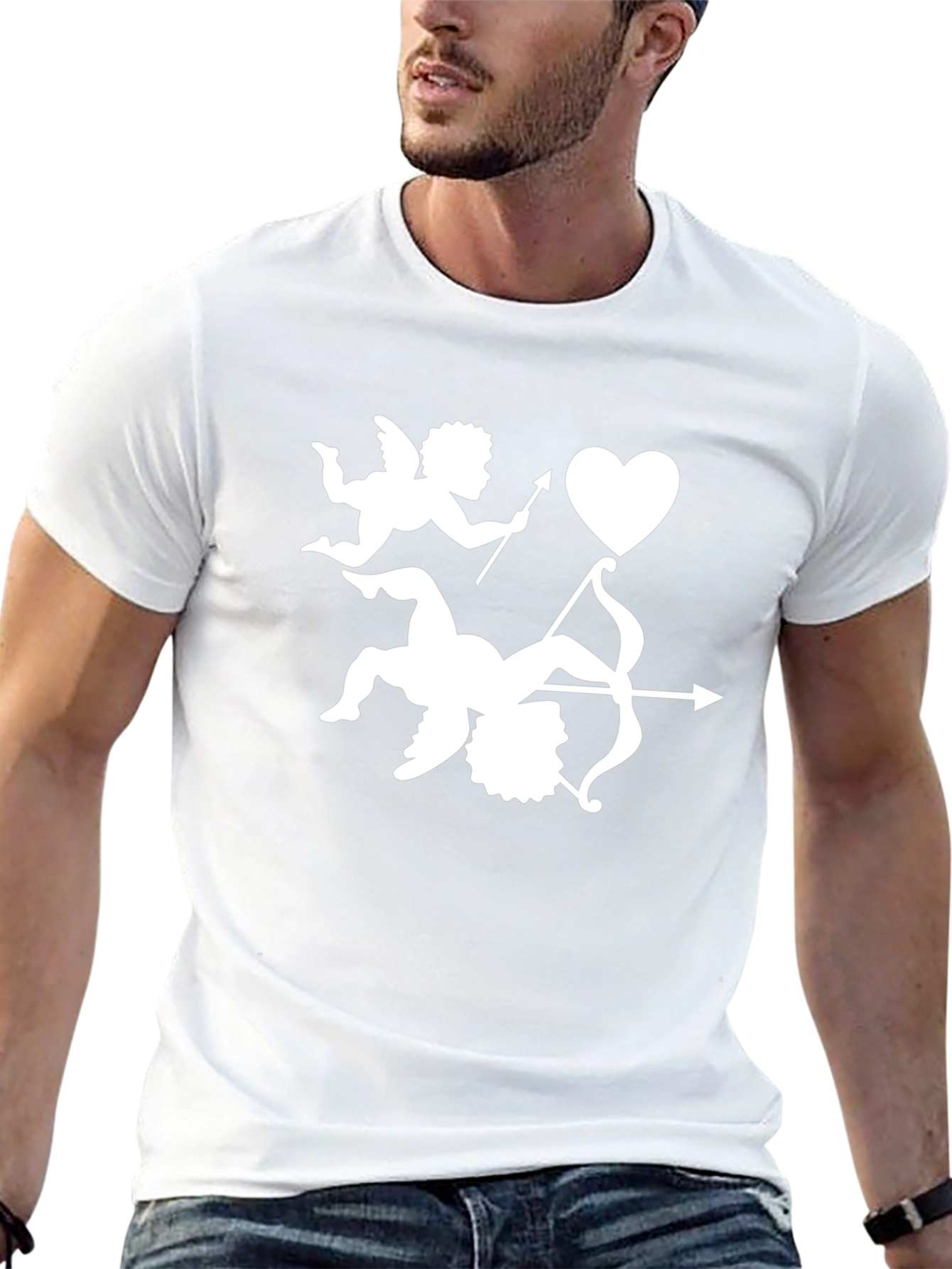 Cupids Arrow Valentines Day Black T-Shirt