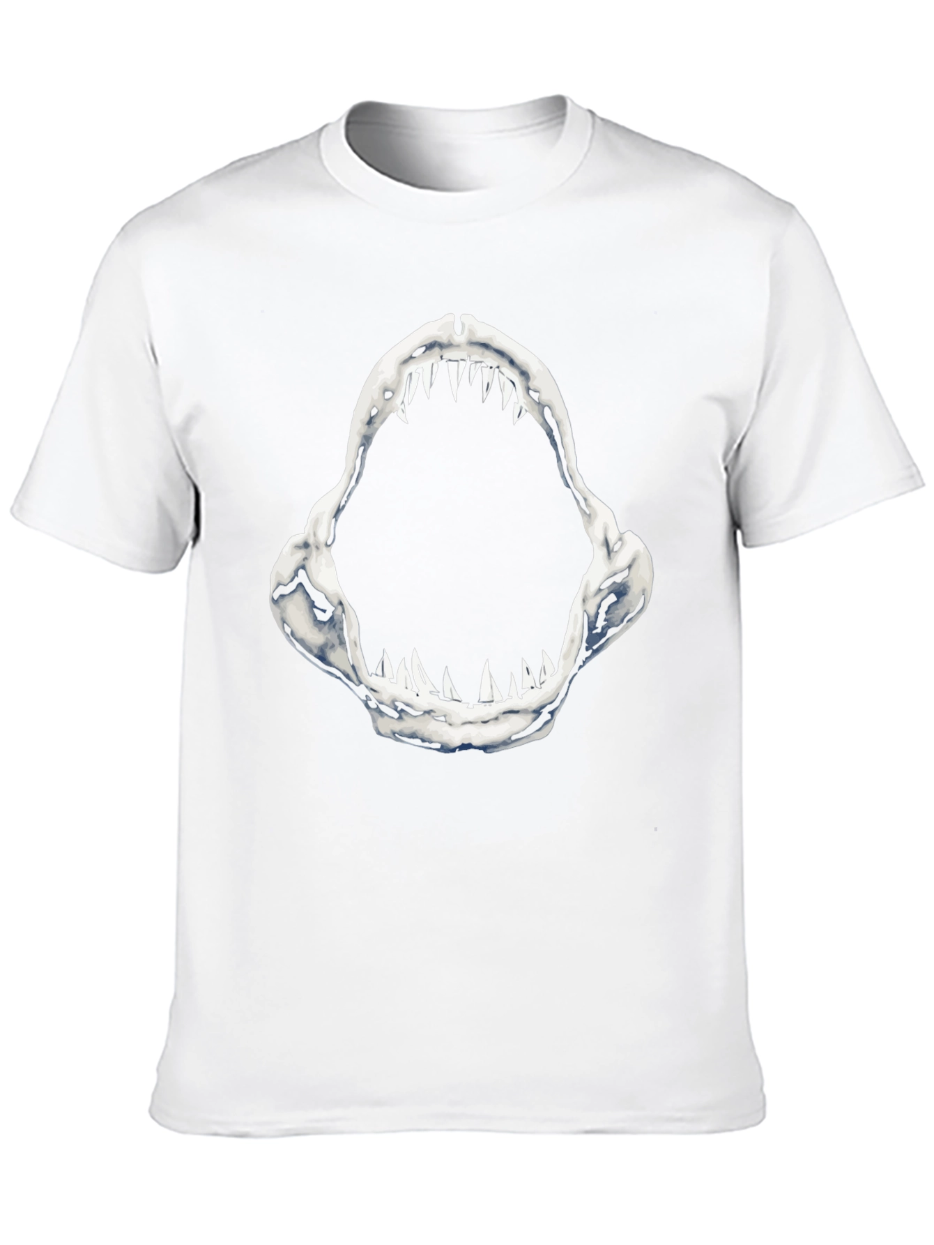 Shark Jaws Graphic Tee - Black Cotton T-Shirt