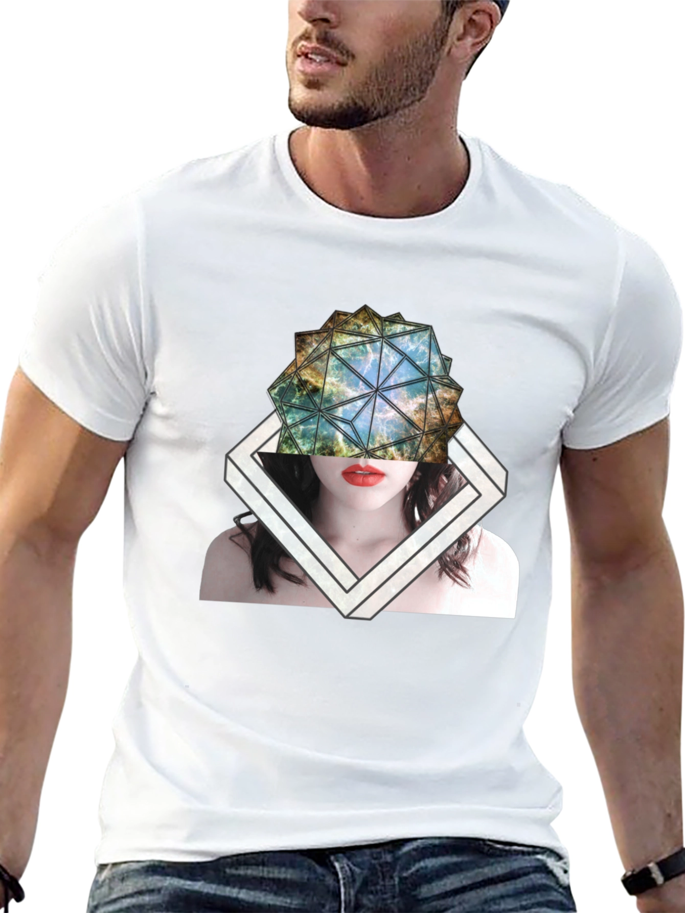 Abstract Geometric Graphic T-Shirt