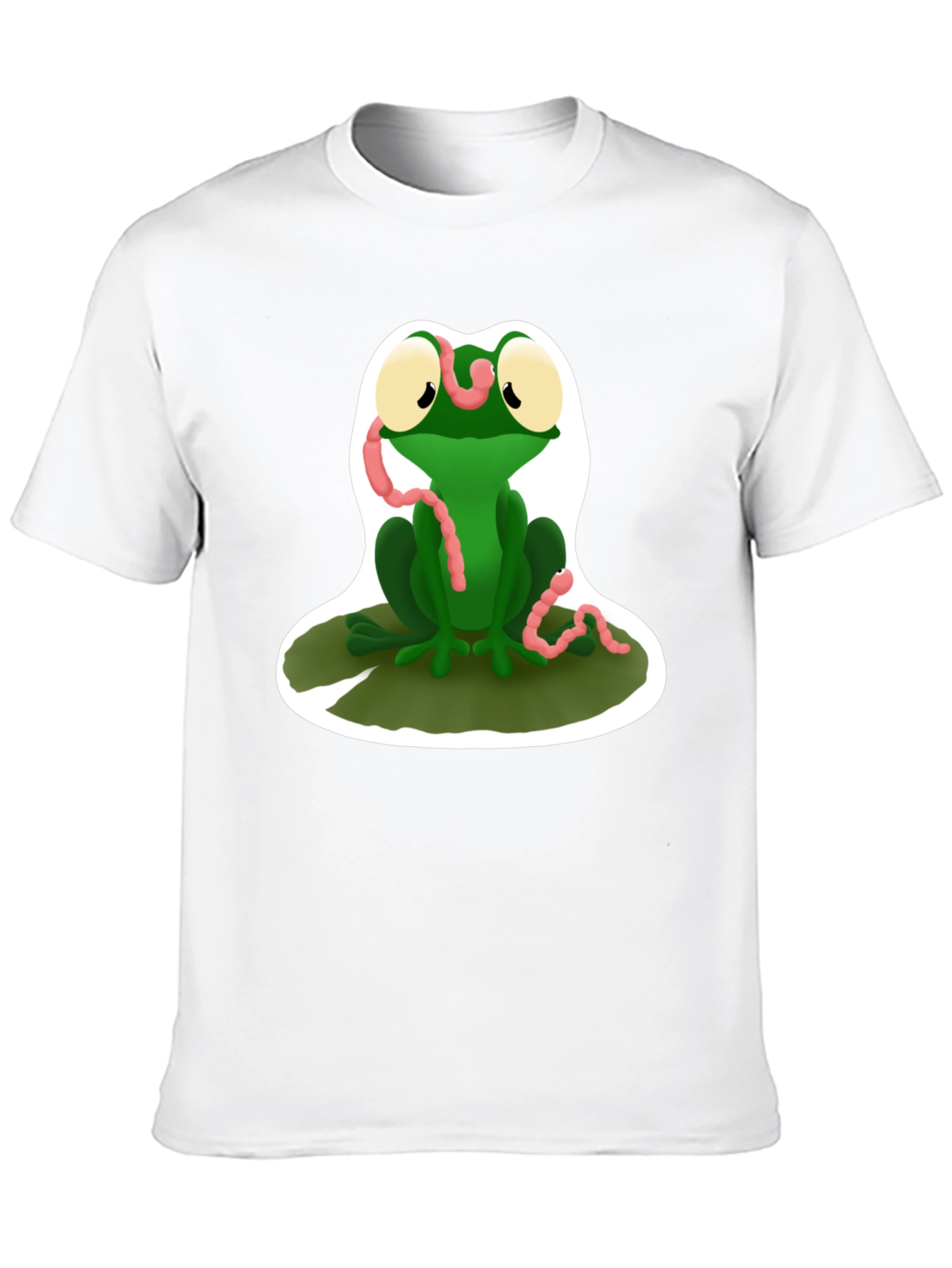 Frog and Worm Graphic T-Shirt