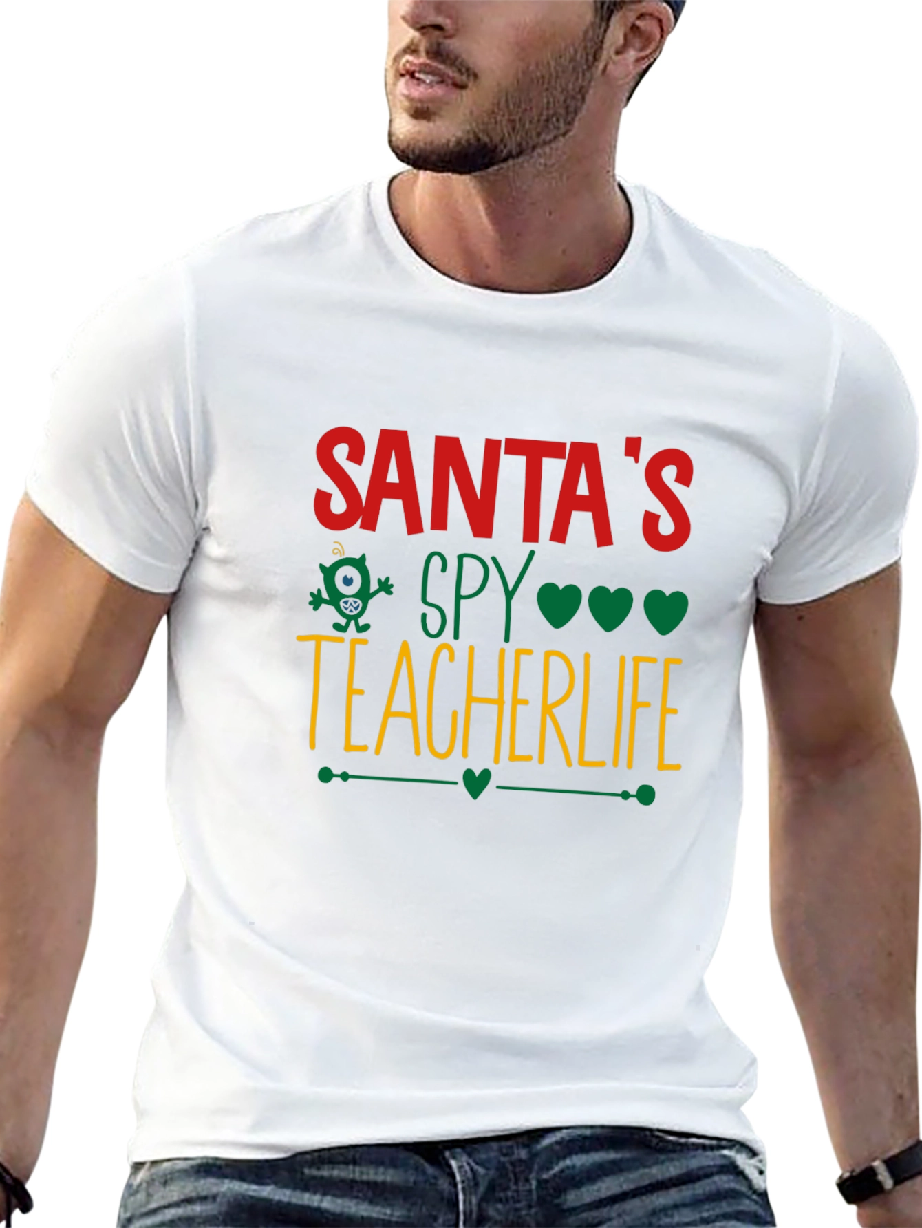 Santas Spy Teacher Life Graphic Tee