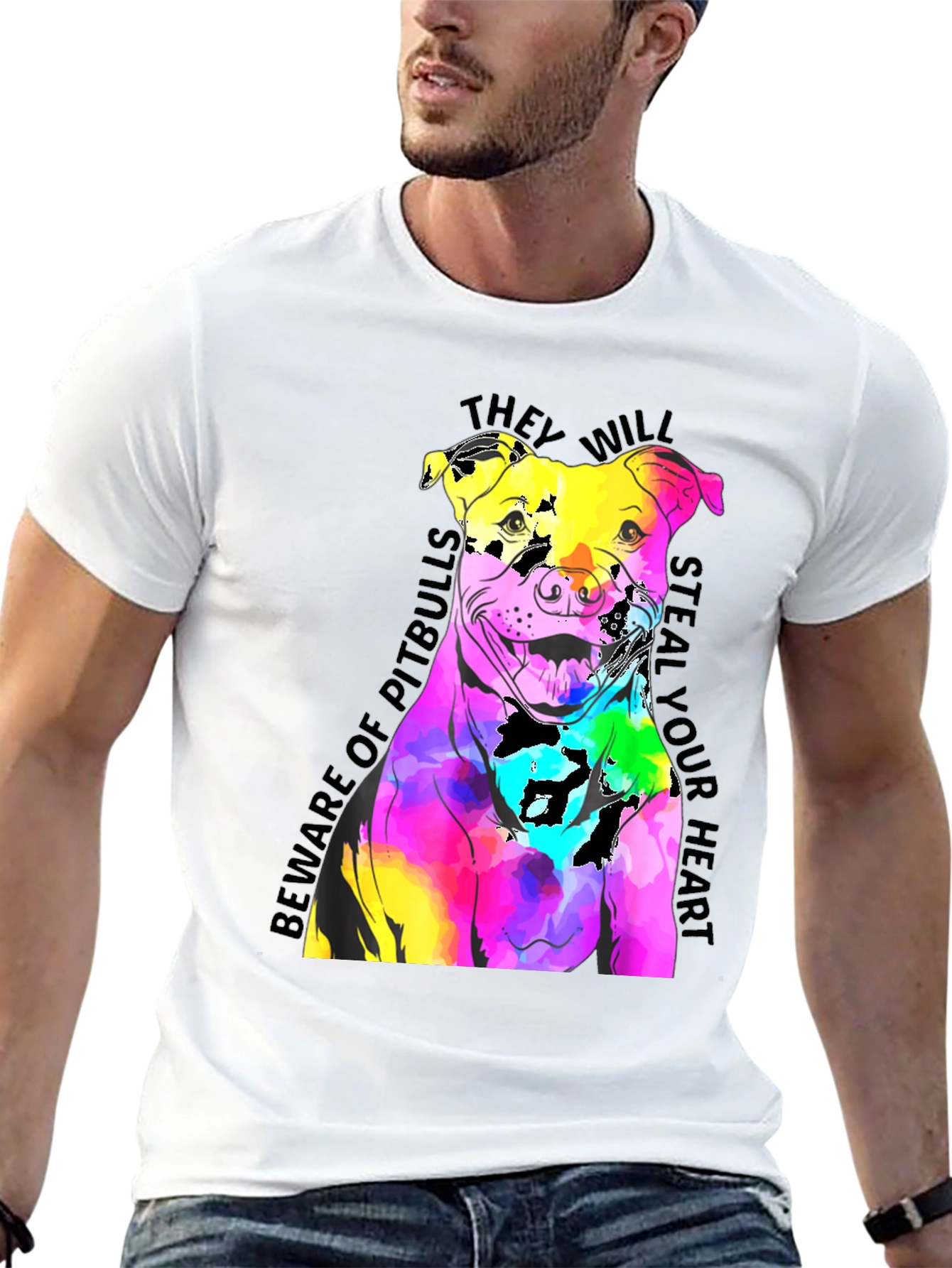 Pitbull Steal Your Heart T-Shirt - Dog Lover Tee