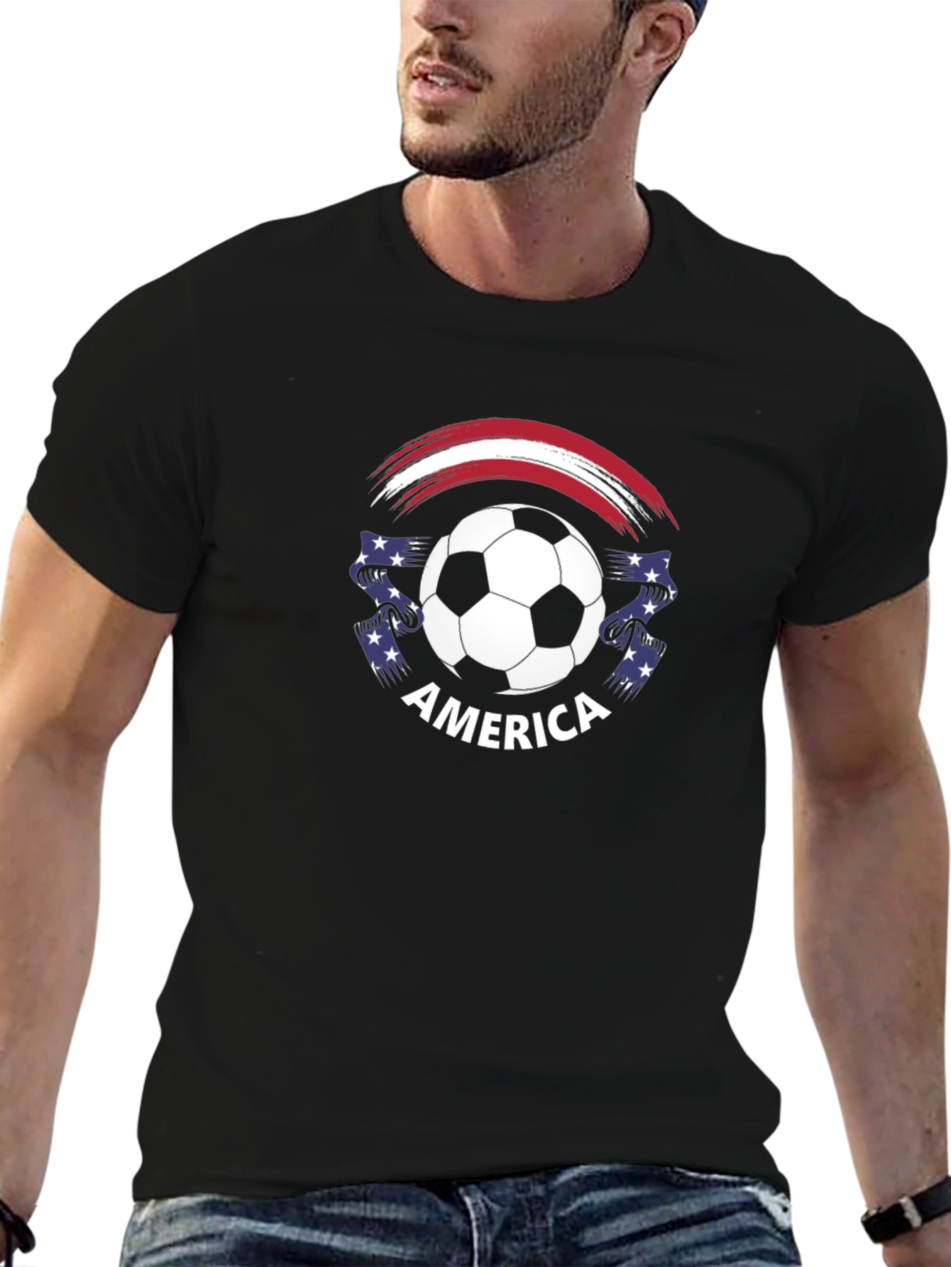 America Soccer Graphic T-Shirt