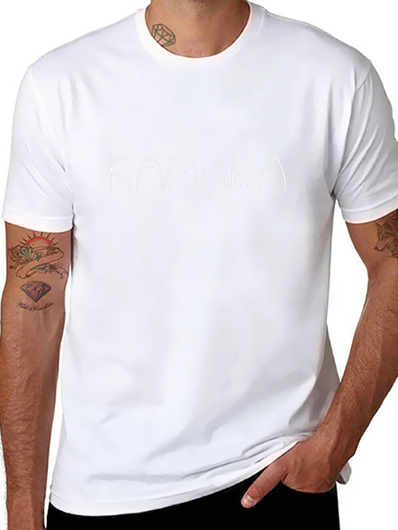 Abstract Cats T-Shirt - Modern Art Tee