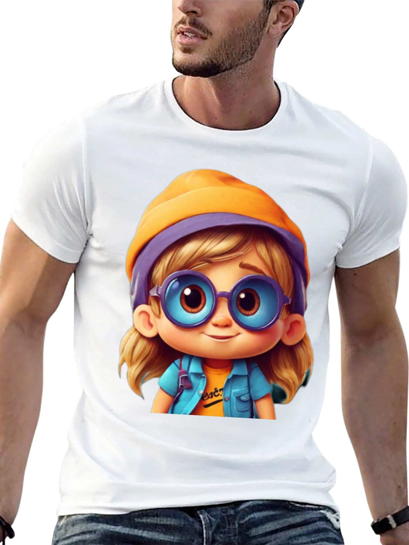 Cartoon Girl Graphic Tee - Unique Style