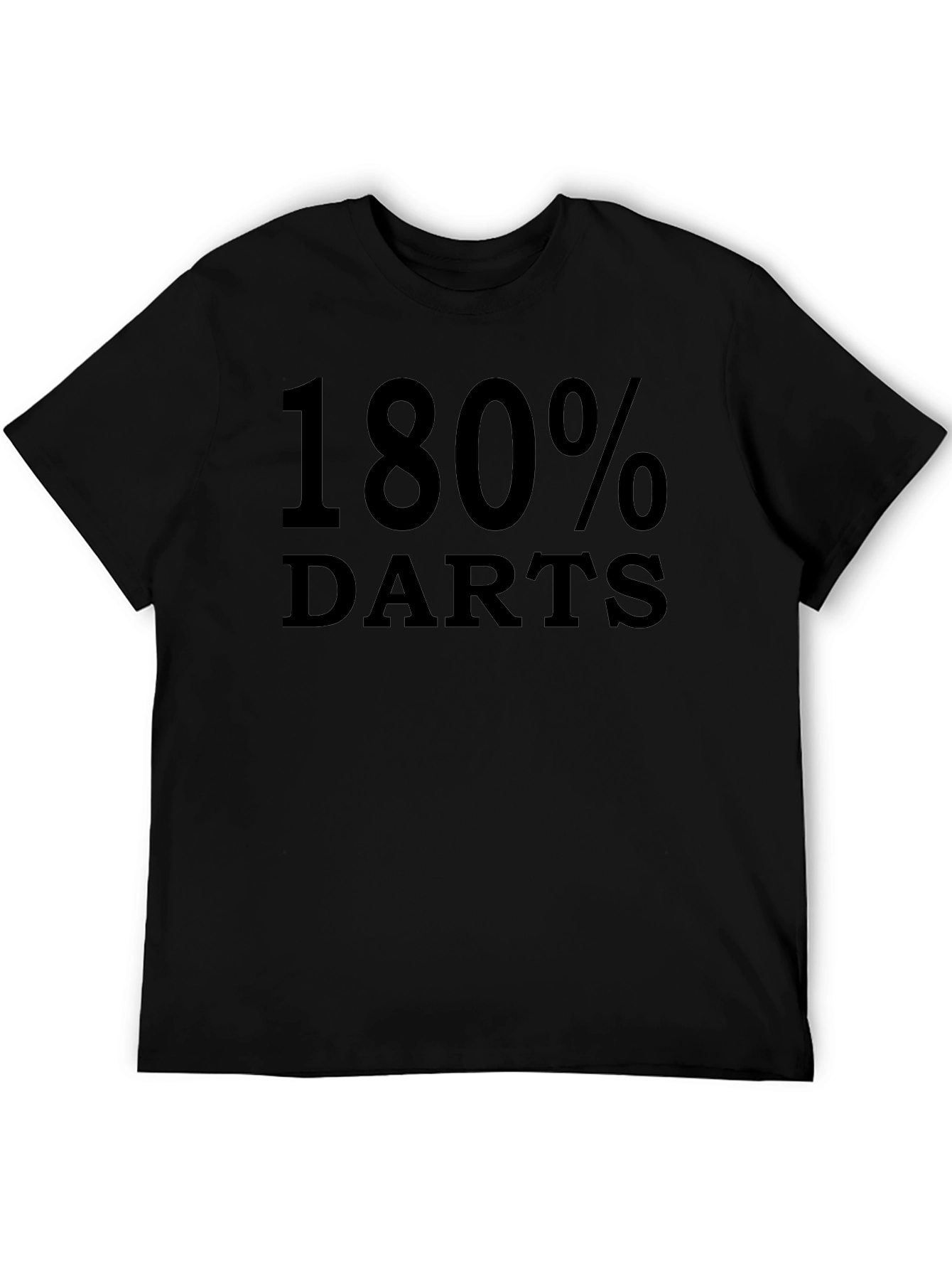 180% Darts Black T-Shirt - Dart Player Apparel