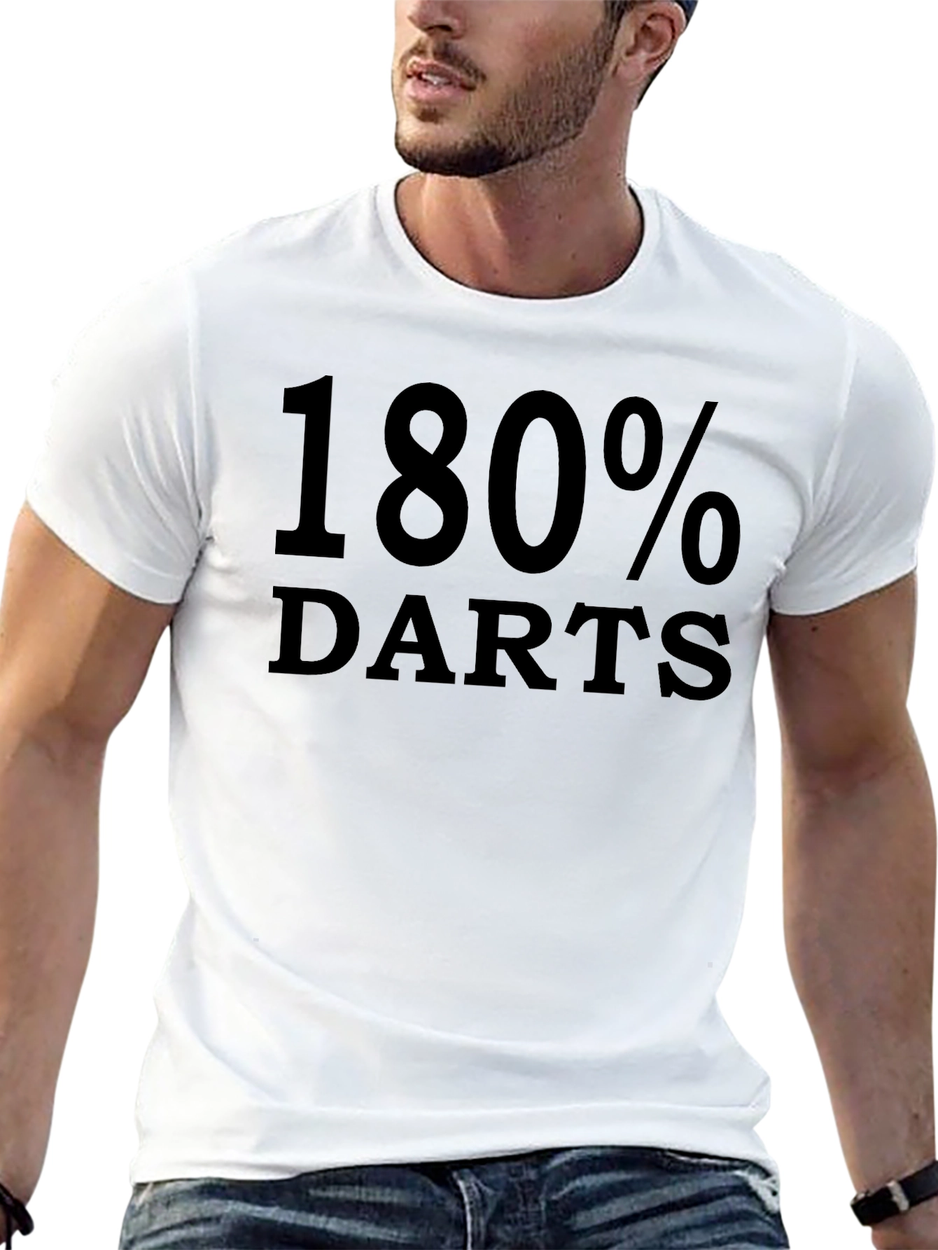180% Darts Black T-Shirt - Dart Player Apparel