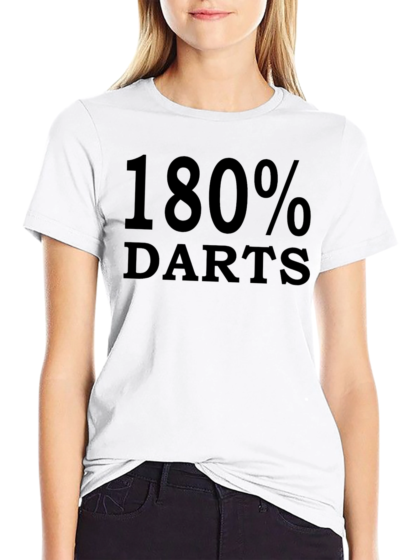 180% Darts Black T-Shirt - Dart Player Apparel