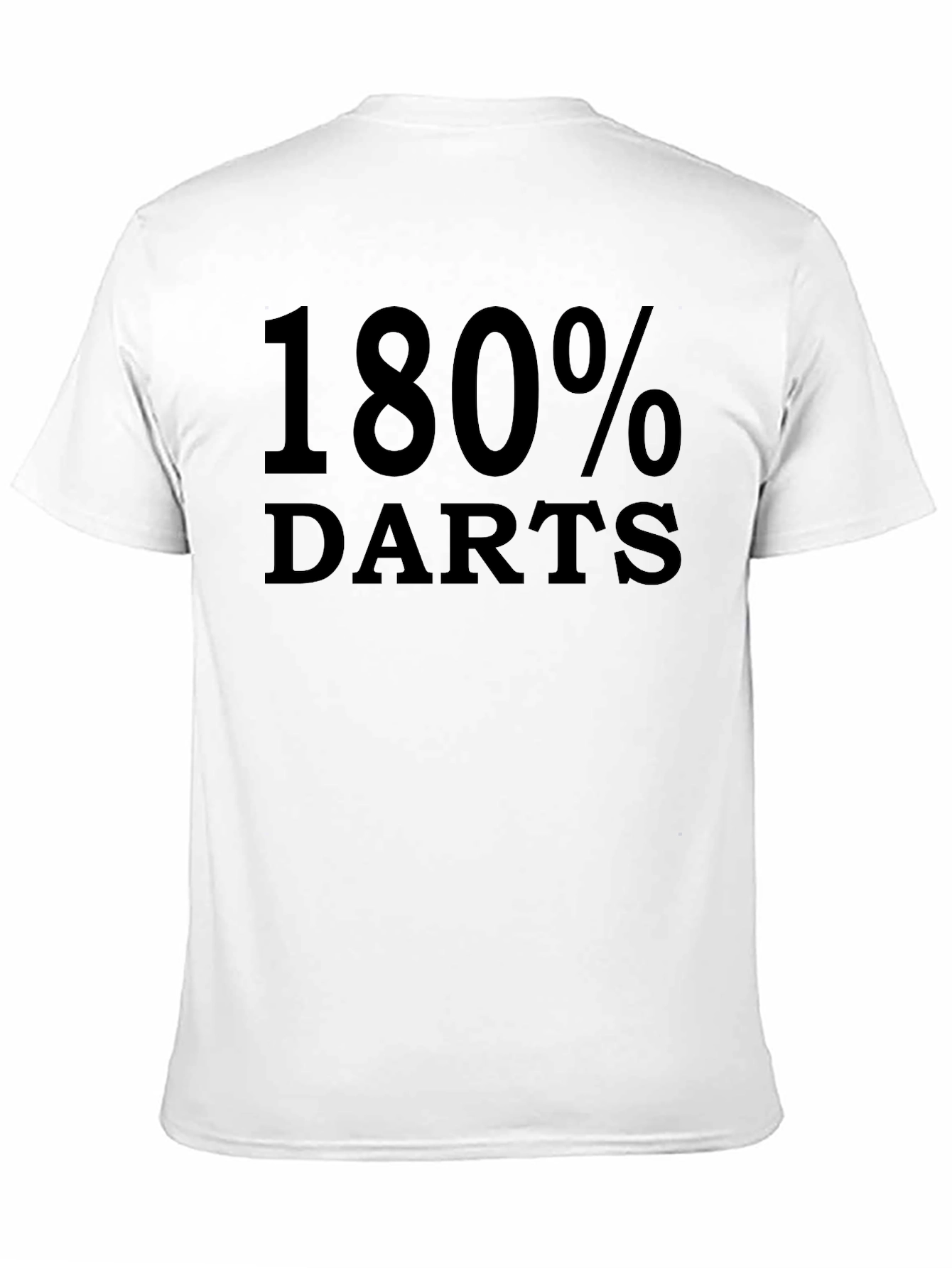 180% Darts Black T-Shirt - Dart Player Apparel