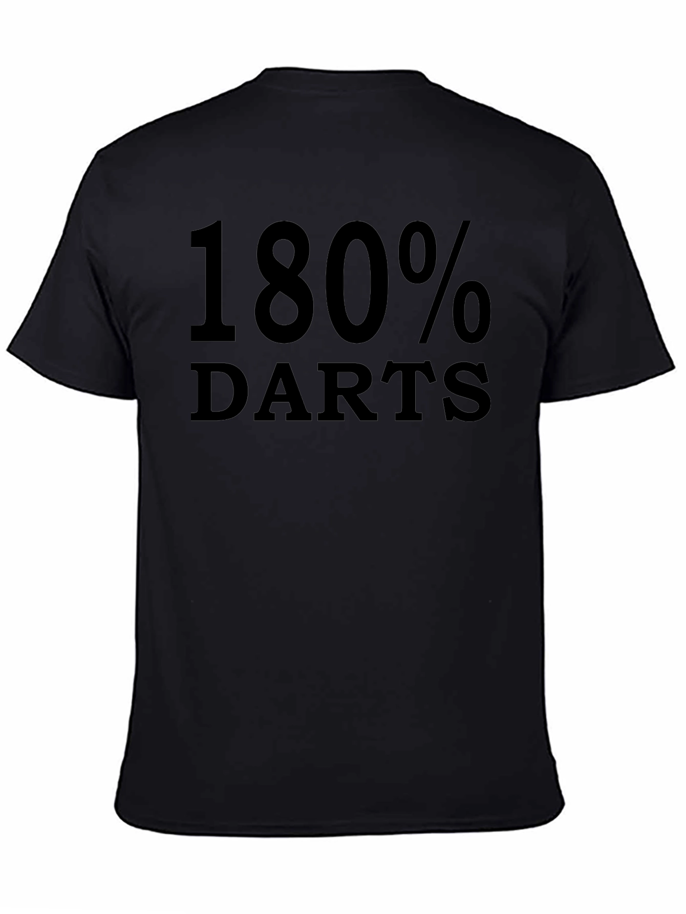 180% Darts Black T-Shirt - Dart Player Apparel