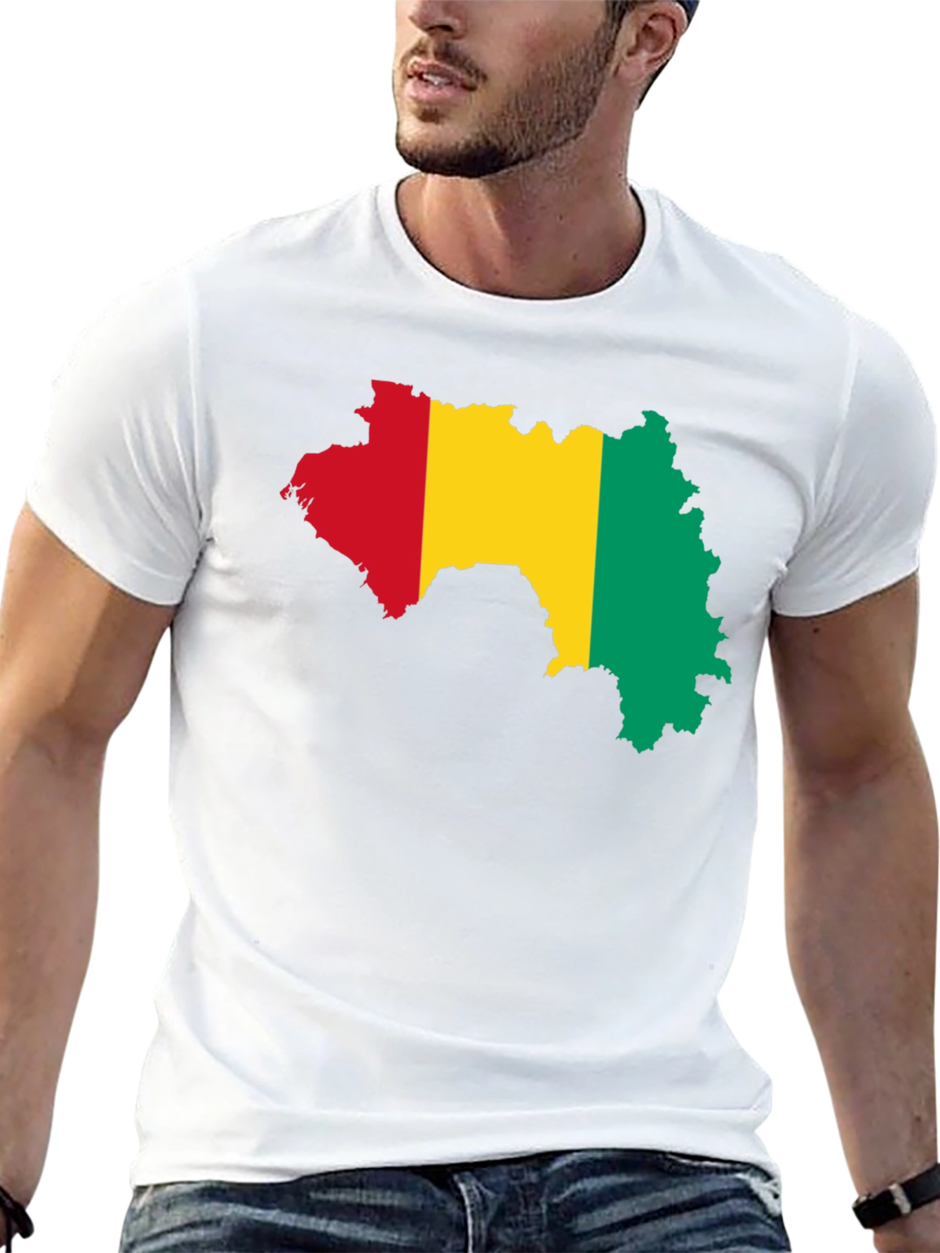Guinea Map T-Shirt - Black Cotton Tee