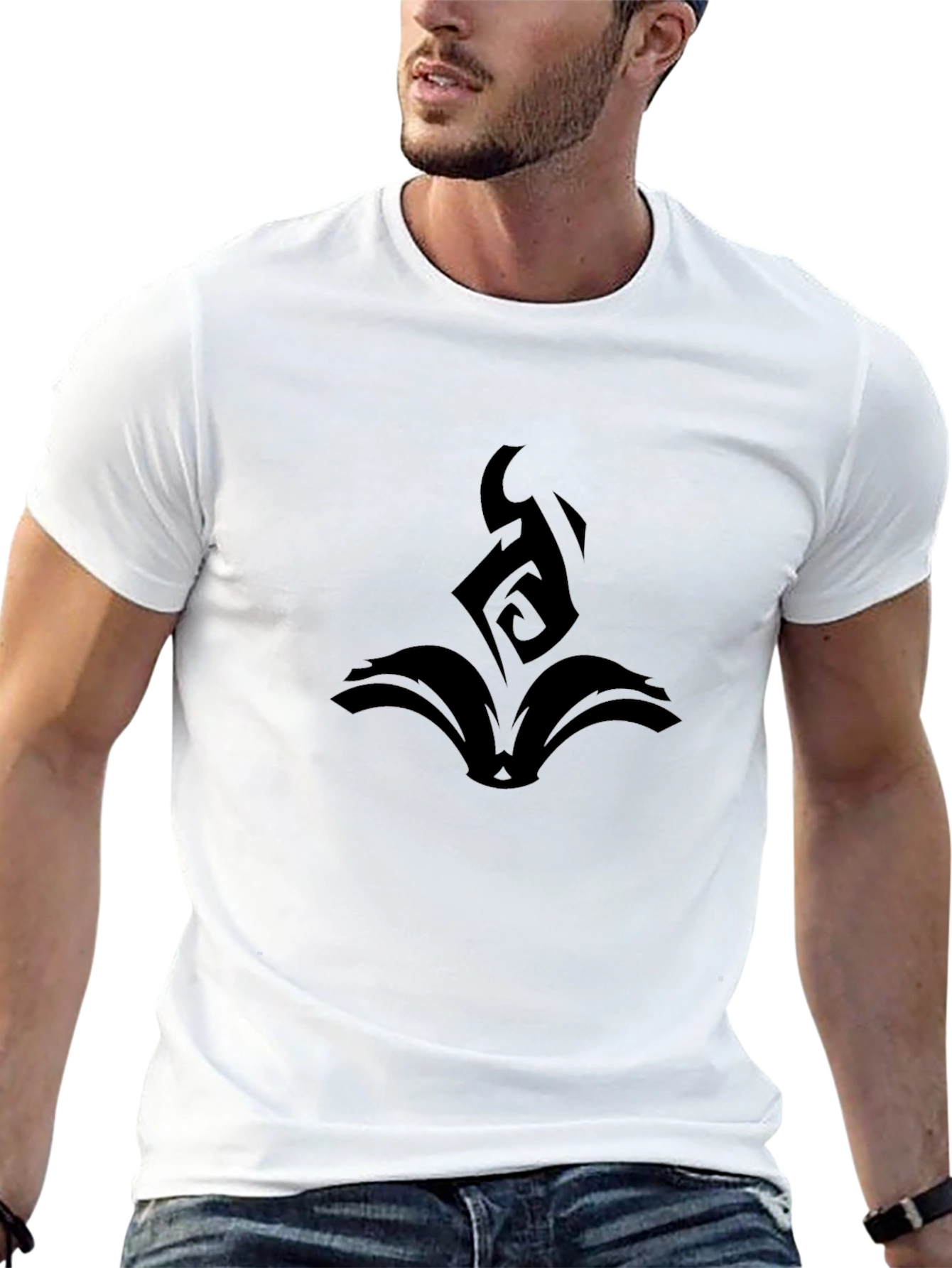 Black Graphic Tee - Abstract Book Design