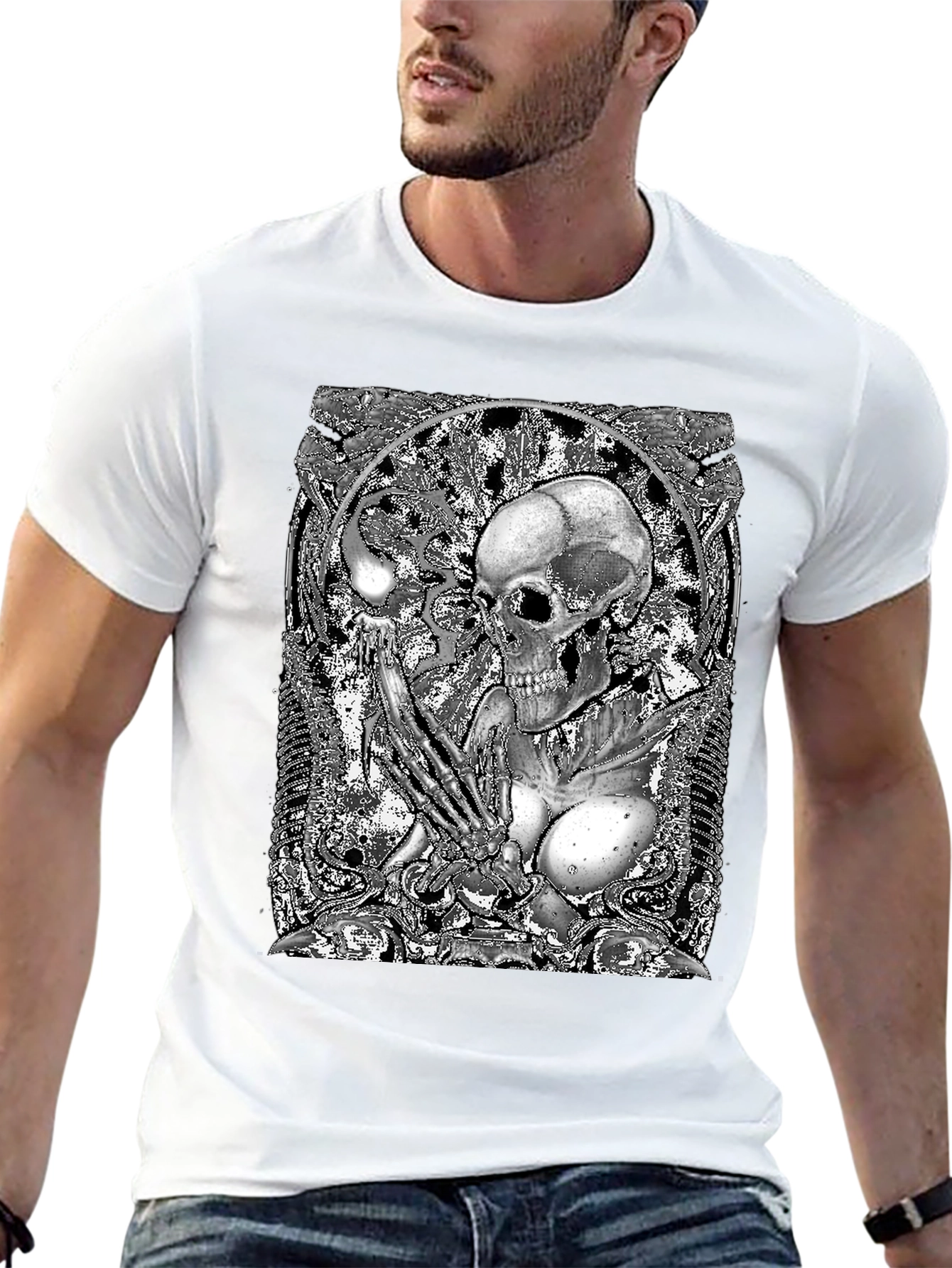 Skull & Bones Graphic Tee - Black