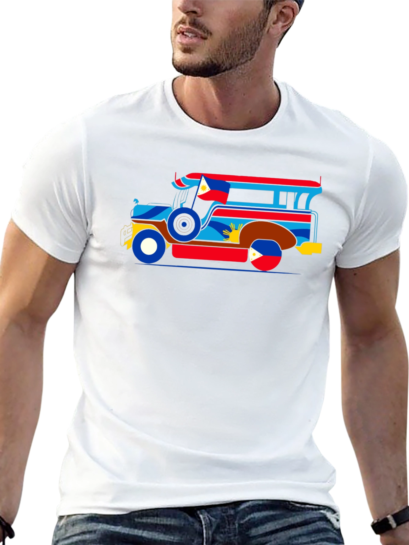 Filipino Jeepney Graphic Tee - Black