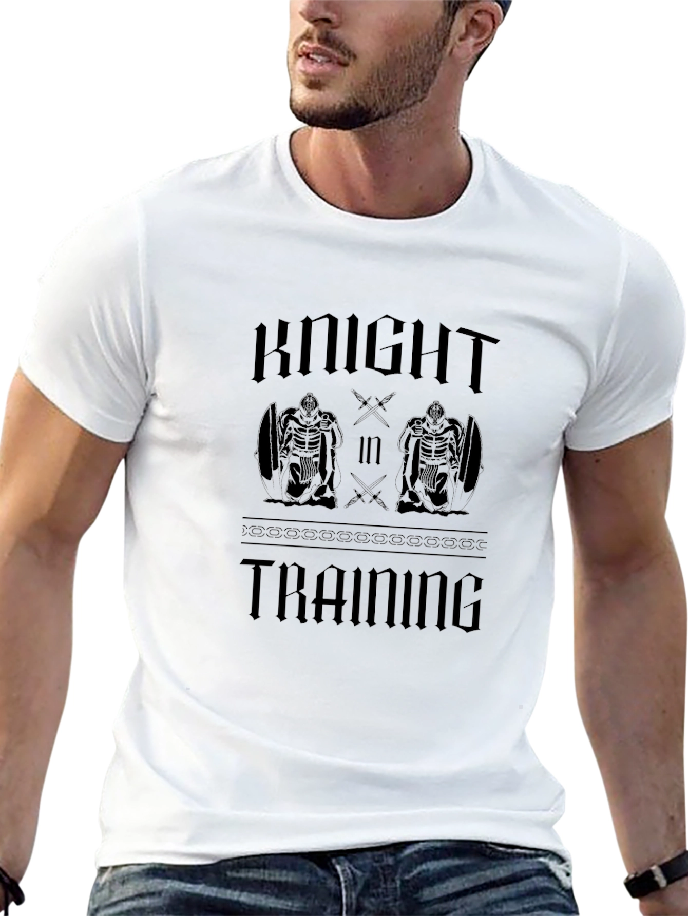 Knight in Training Graphic T-Shirt - Black