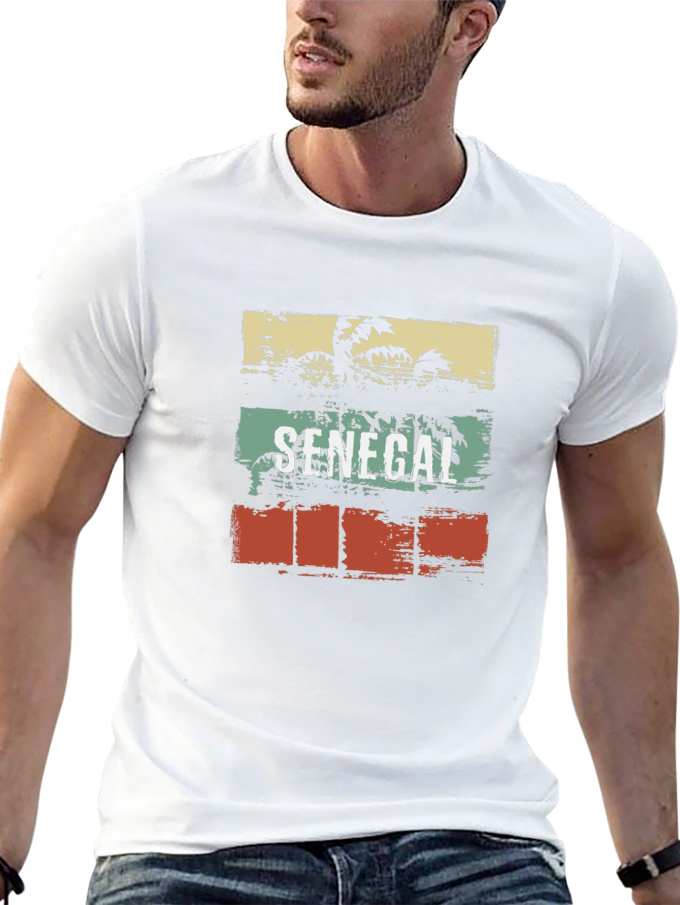 Senegal Palm Tree Black T-Shirt