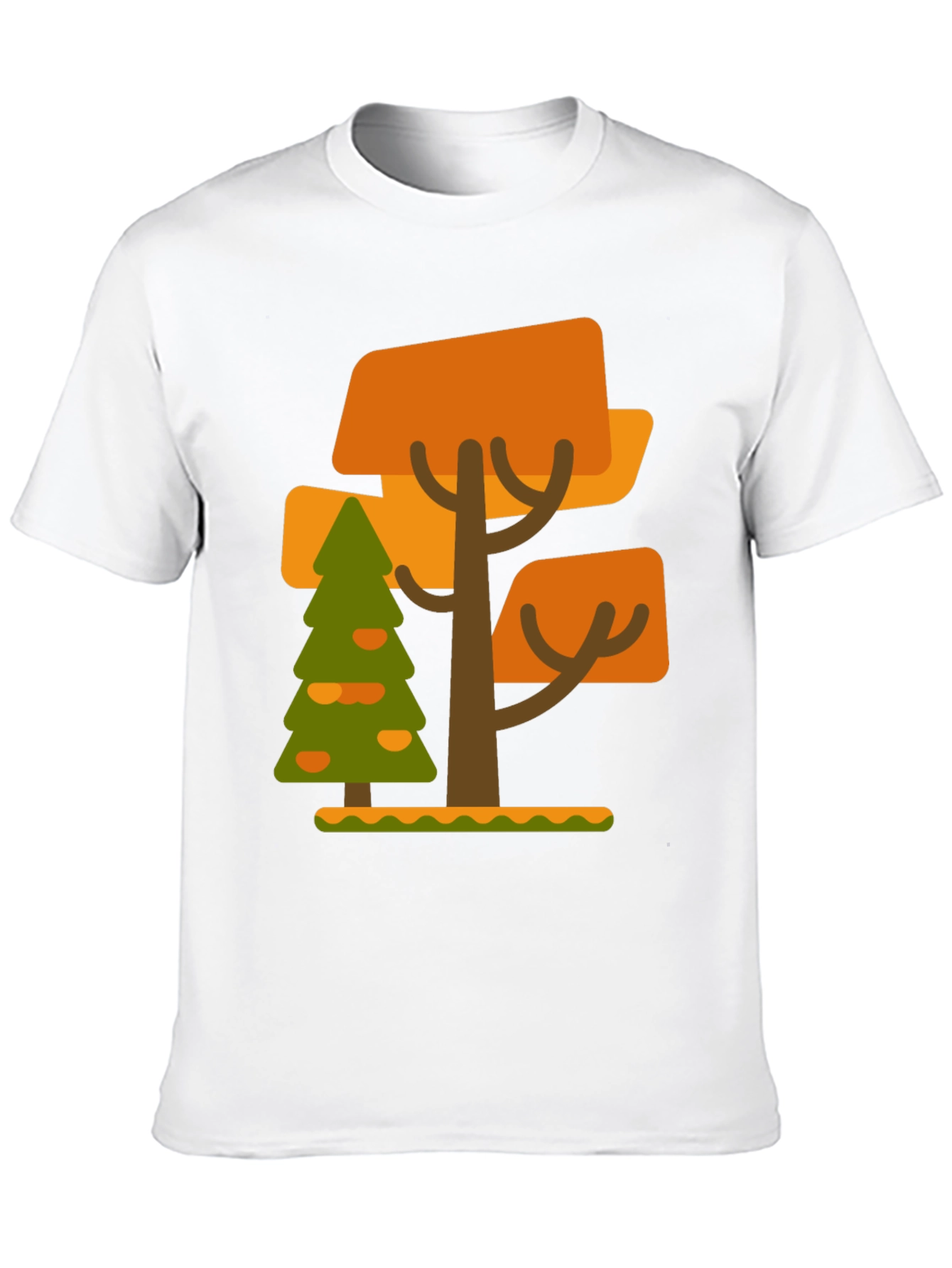 Abstract Tree Graphic Tee - Black Cotton Blend